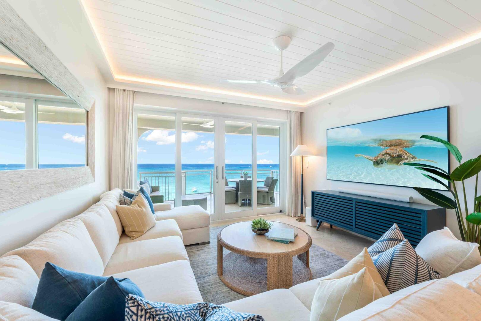 Welcome to Beachcomber 32, a 3-bedroom, 3-bath, sixth floor condo located in the heart of Seven Mile Beach.
