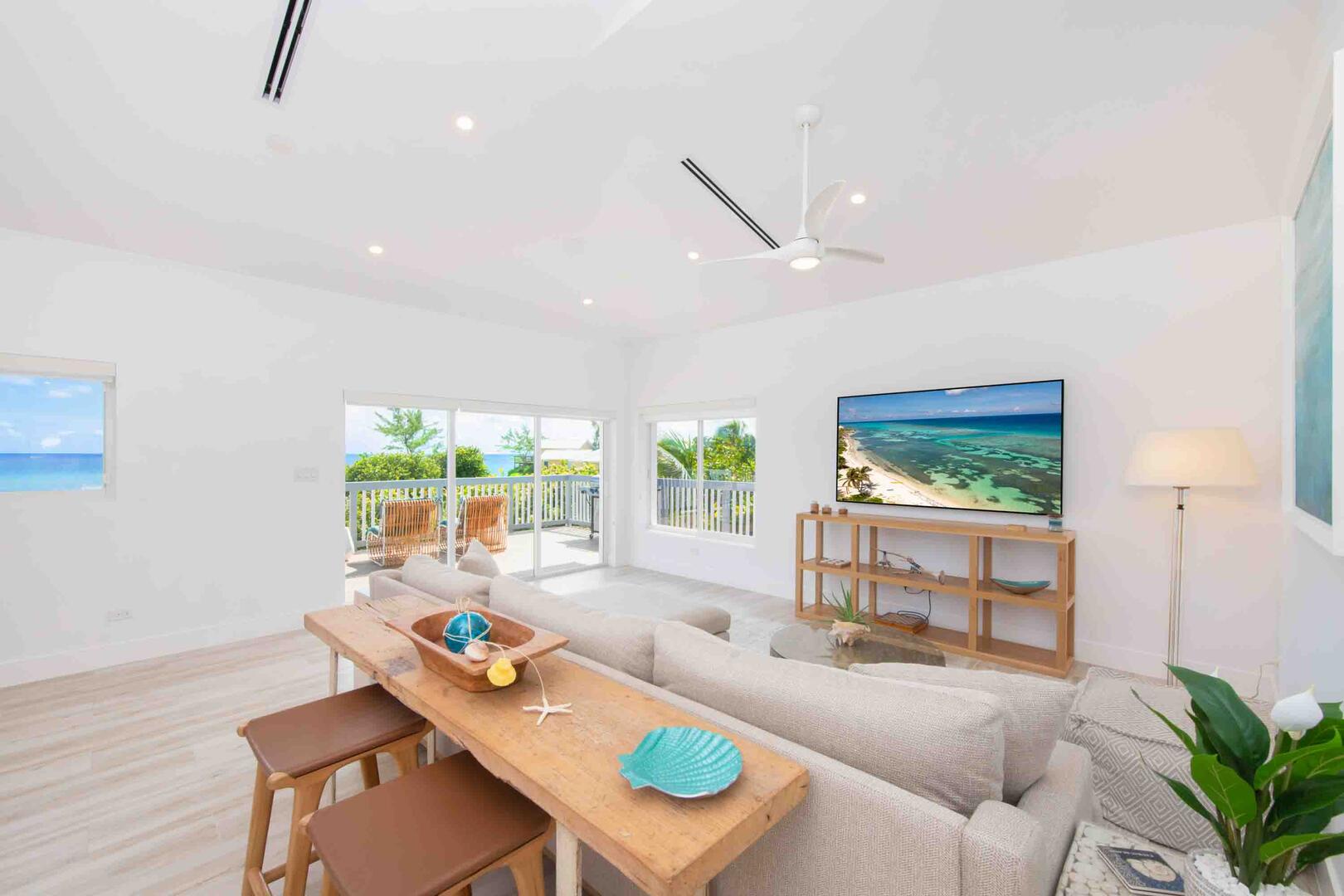 Renovated interiors with all the comforts of home.