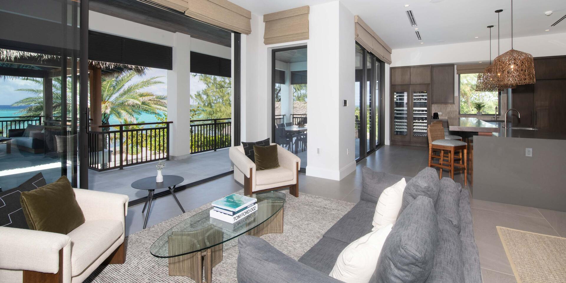 Small sitting area adjacent to the kitchen with walkout access to a veranda balcony.