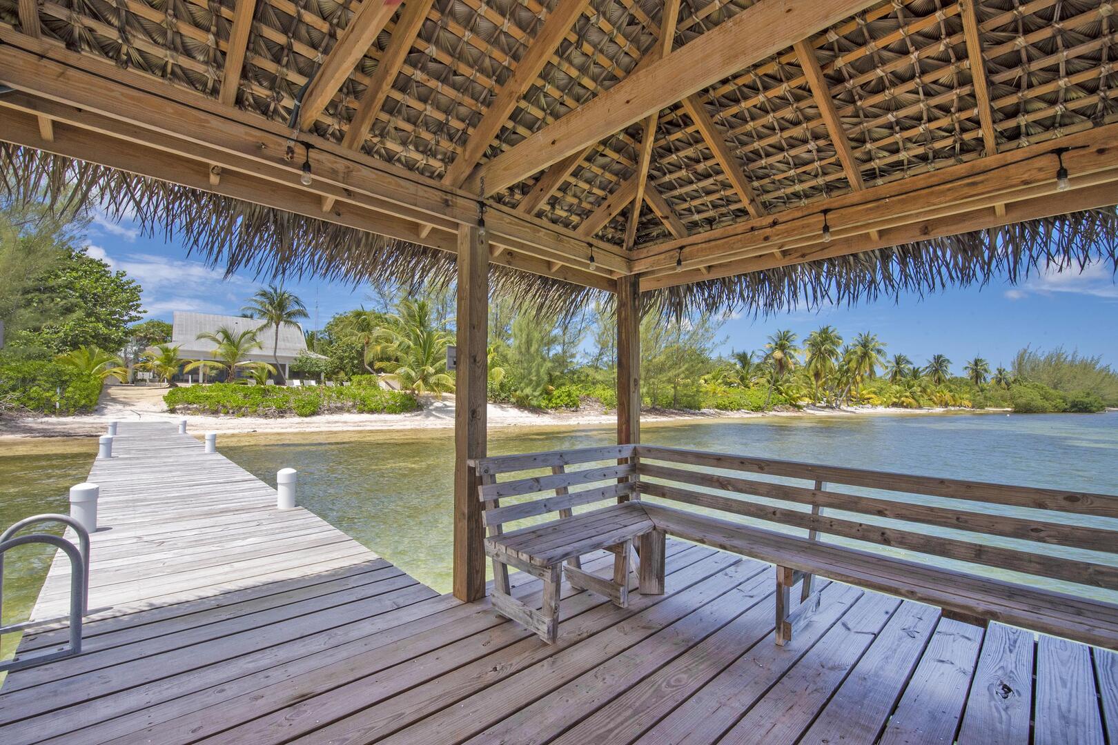 Private dock seating.