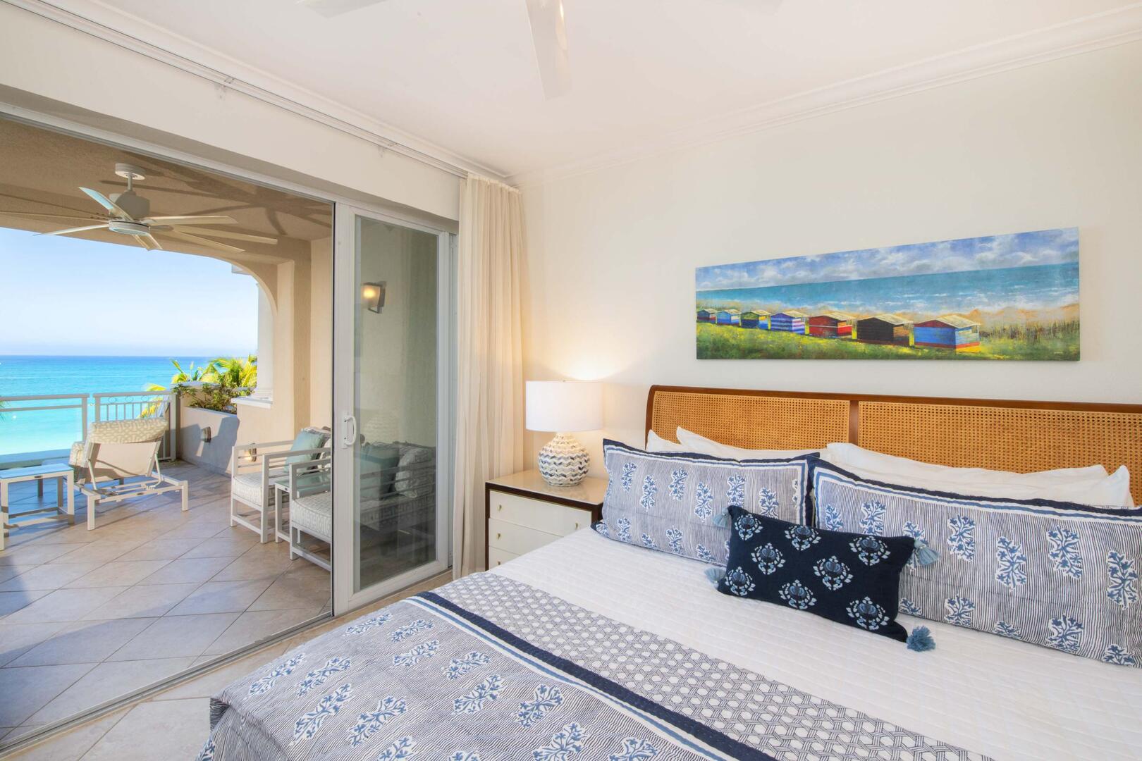 Primary suite with access to balcony.