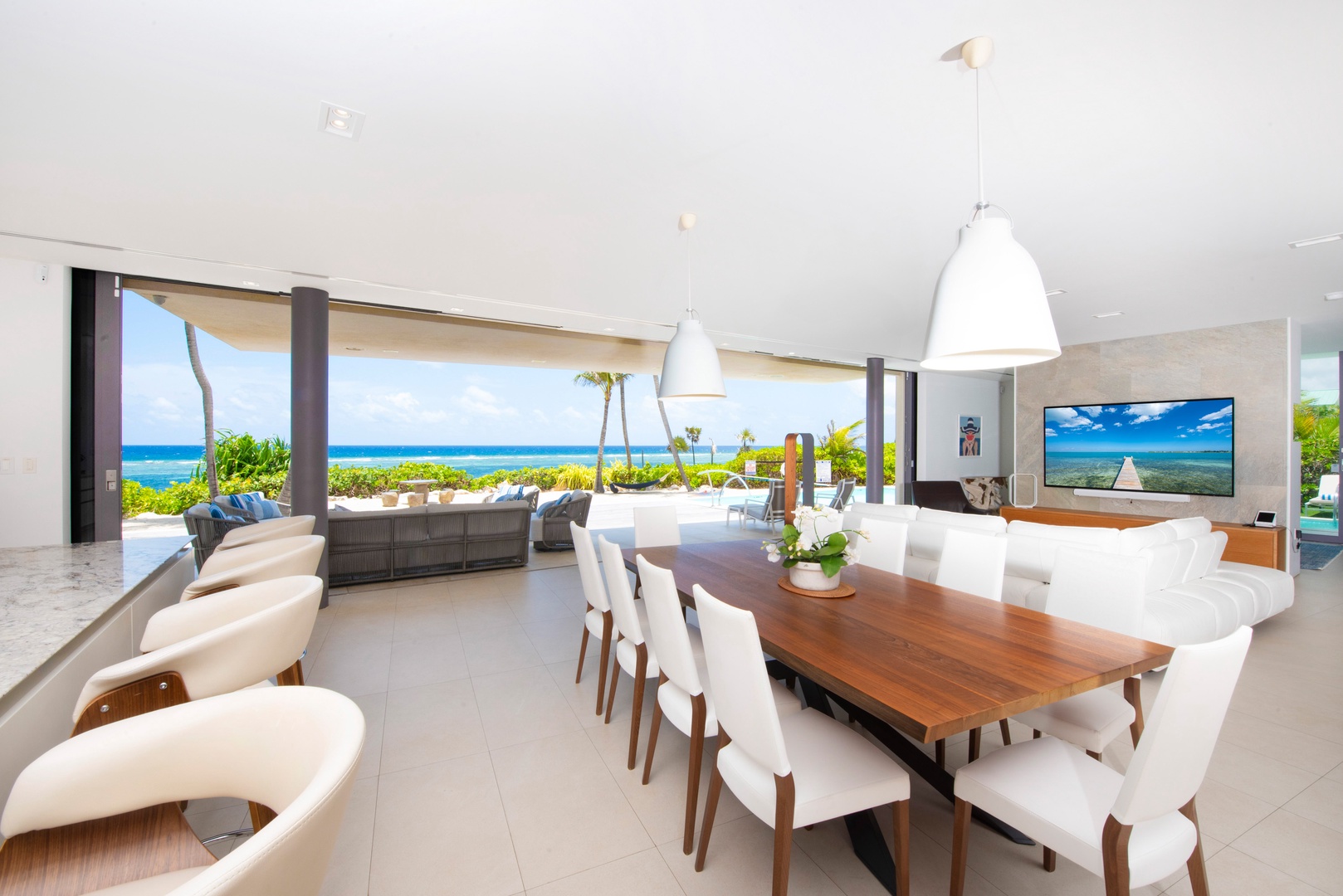 Dining area with views