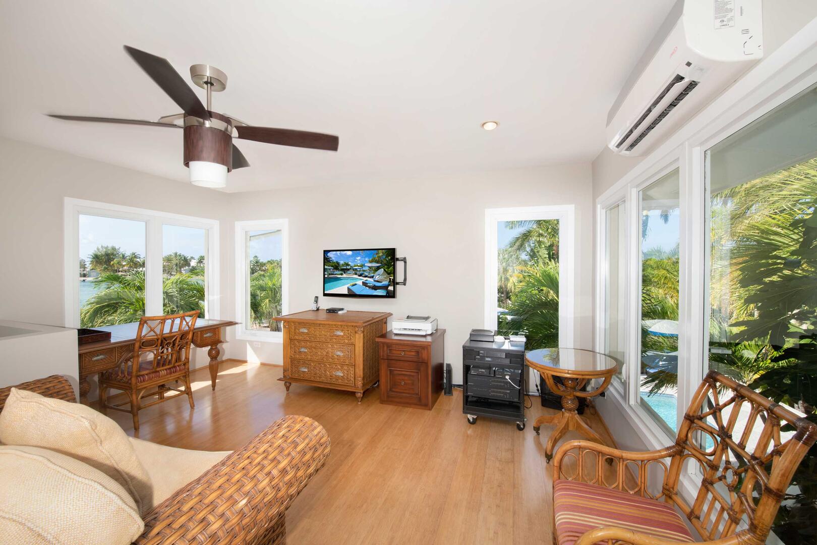 Home office adjacent to the Primary Suite. Great option for remote working professionals.