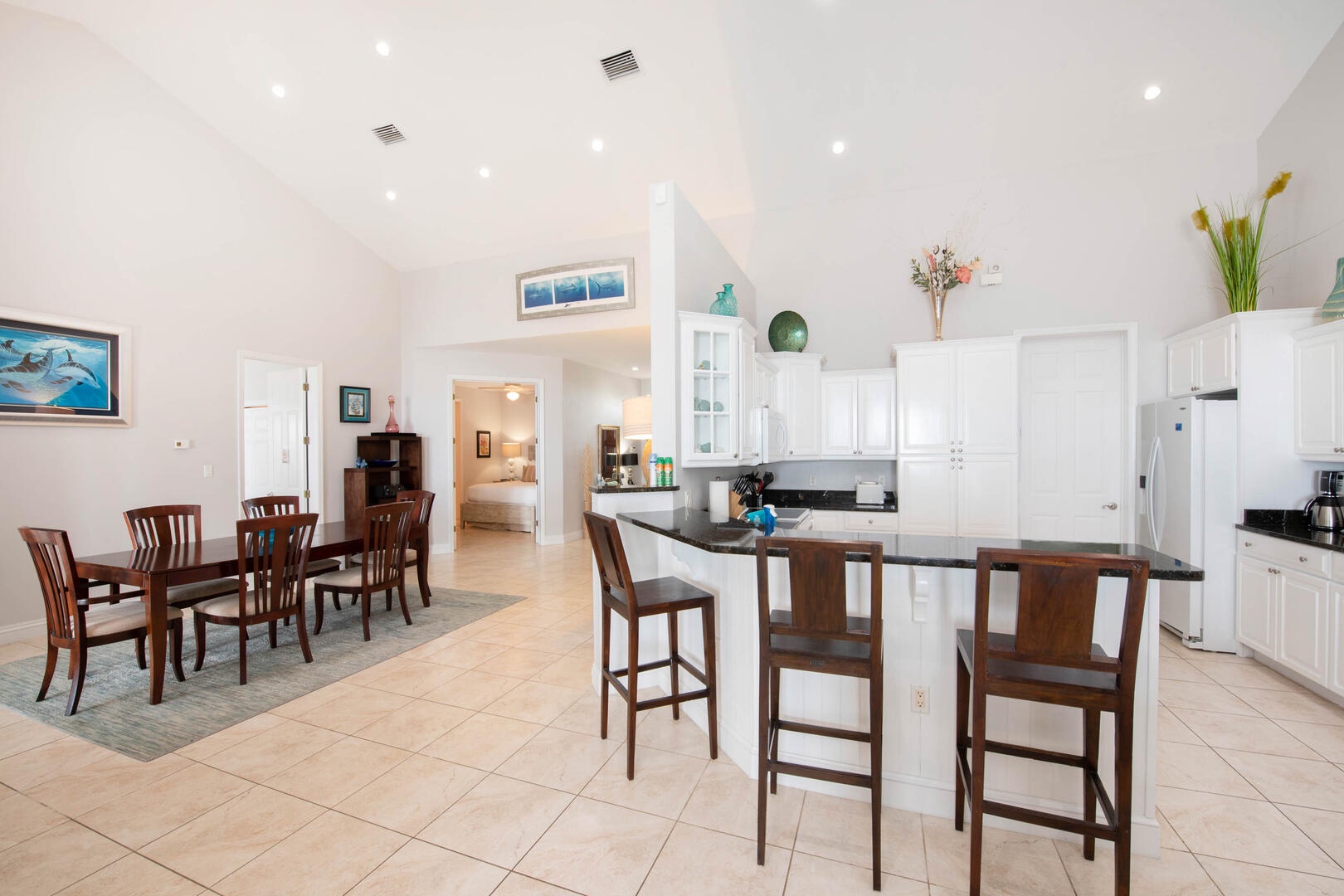 Kitchen island with seats for 3.