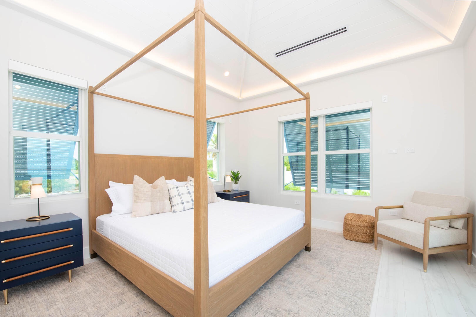 West Suite with king bed.