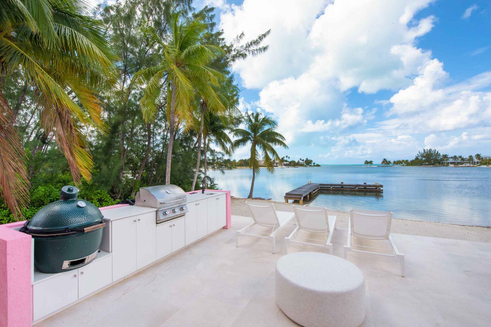 Outdoor cooking area.