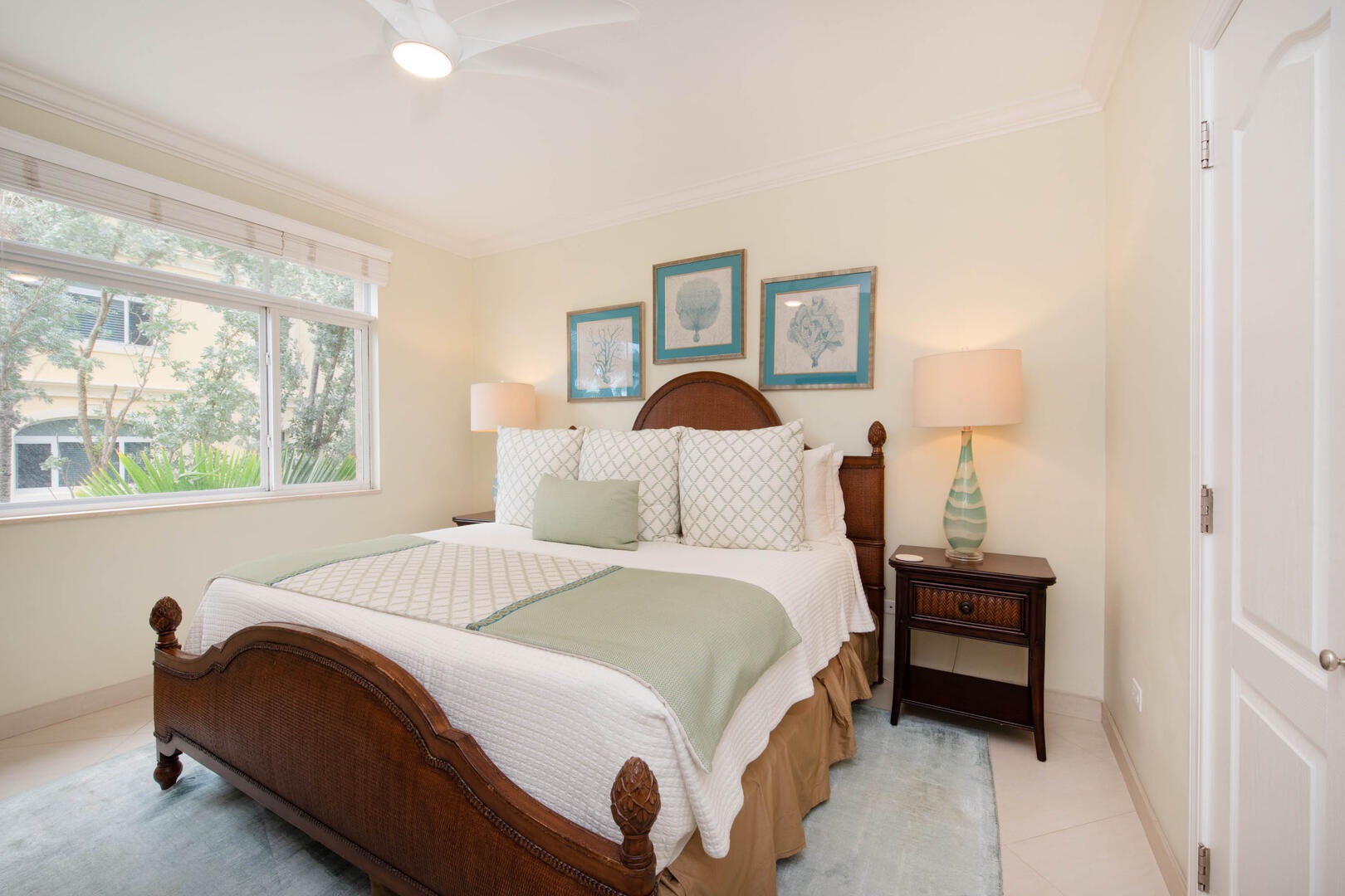 Bedroom 2. All bedding and linens are provided for your comfort.