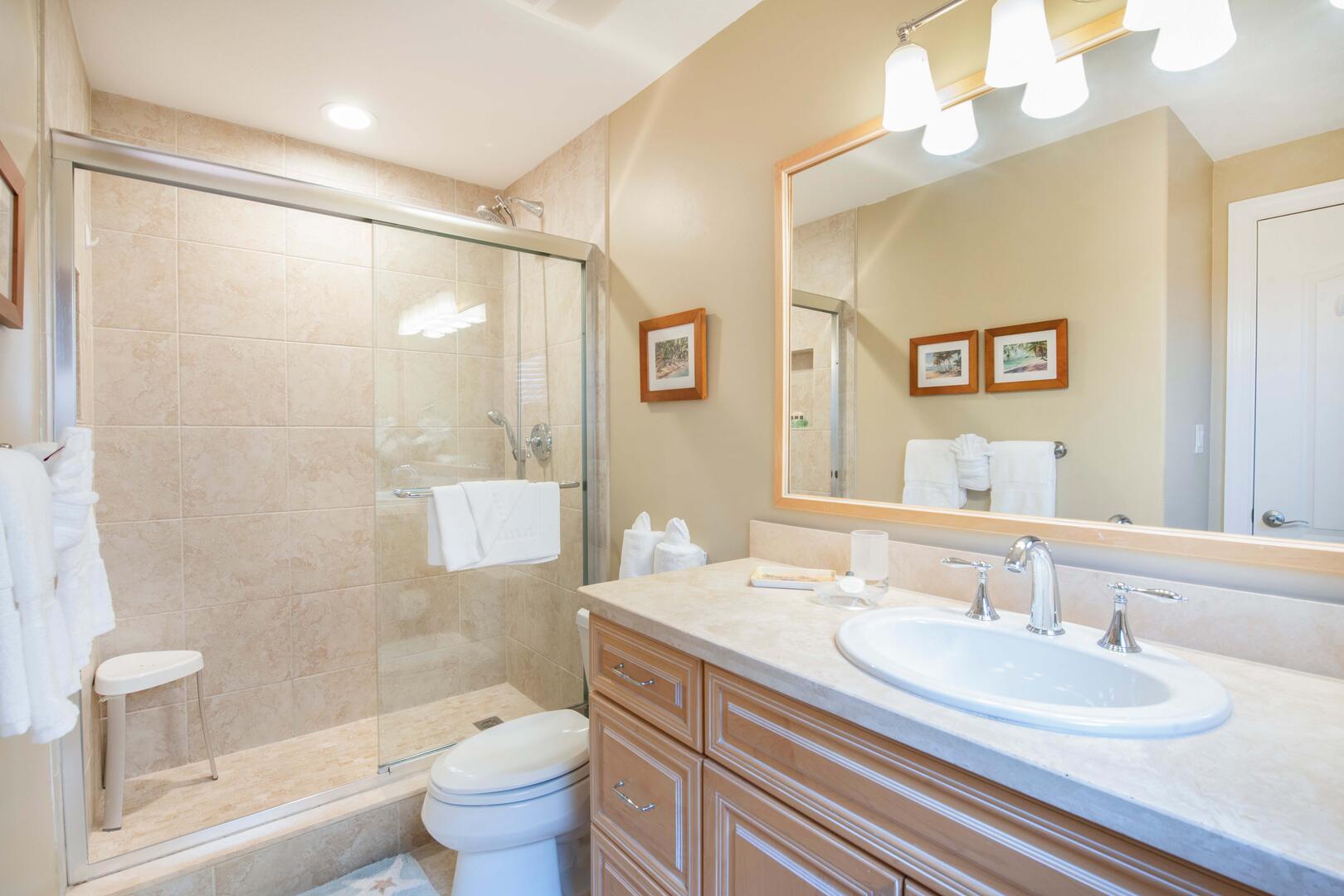 Guest Ensuite #2 with shower bath.