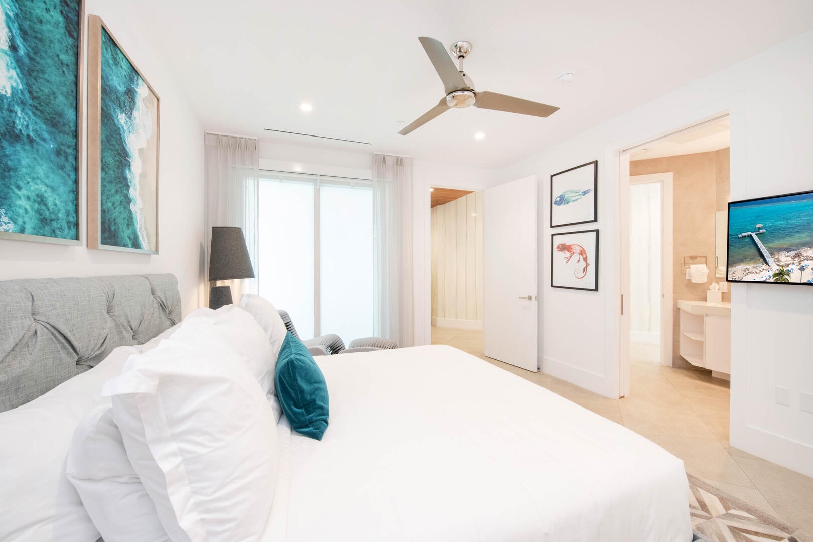 Guest Suite #1 with king bed and SmartTV.