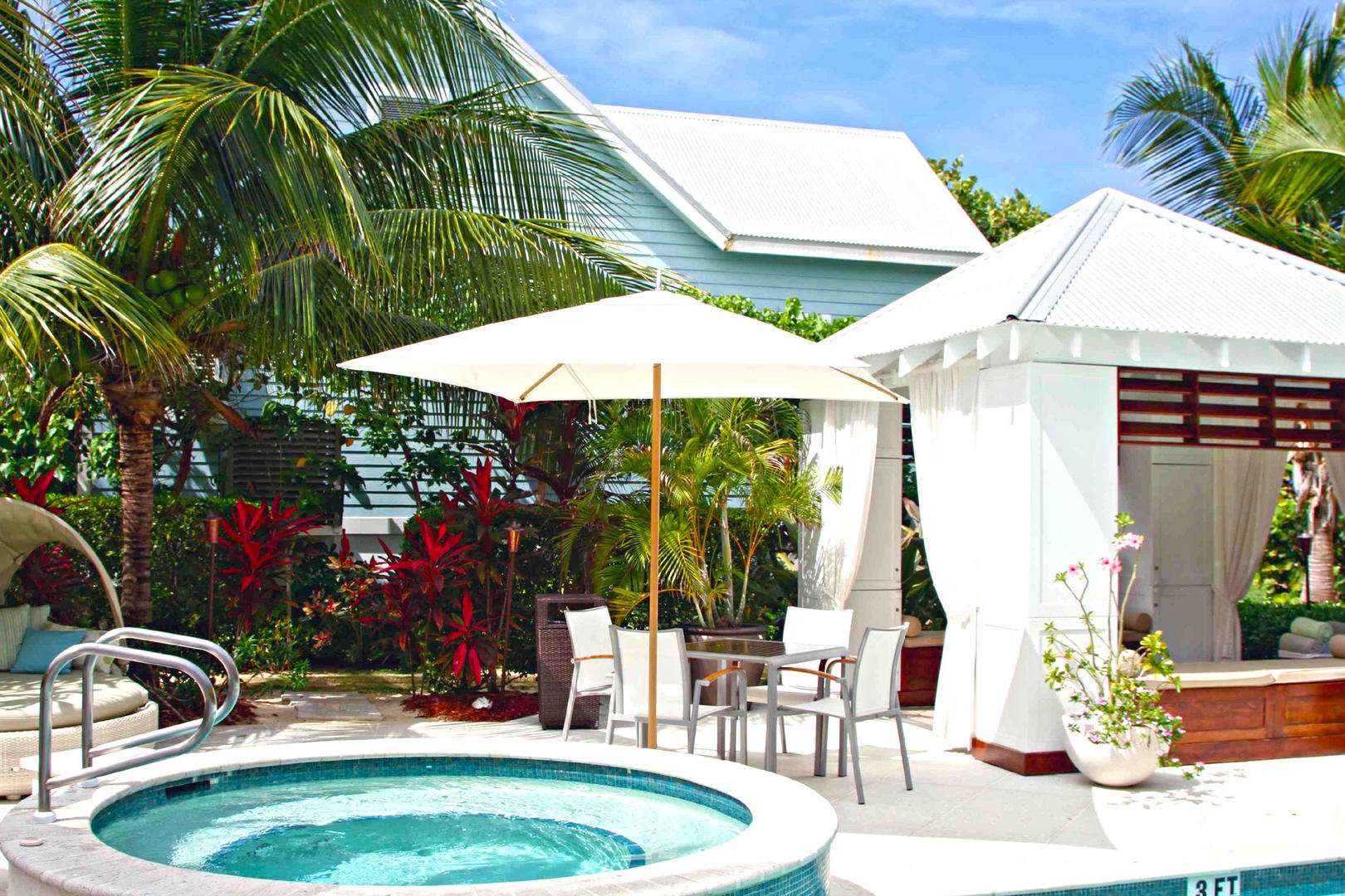 Poolside cabana.