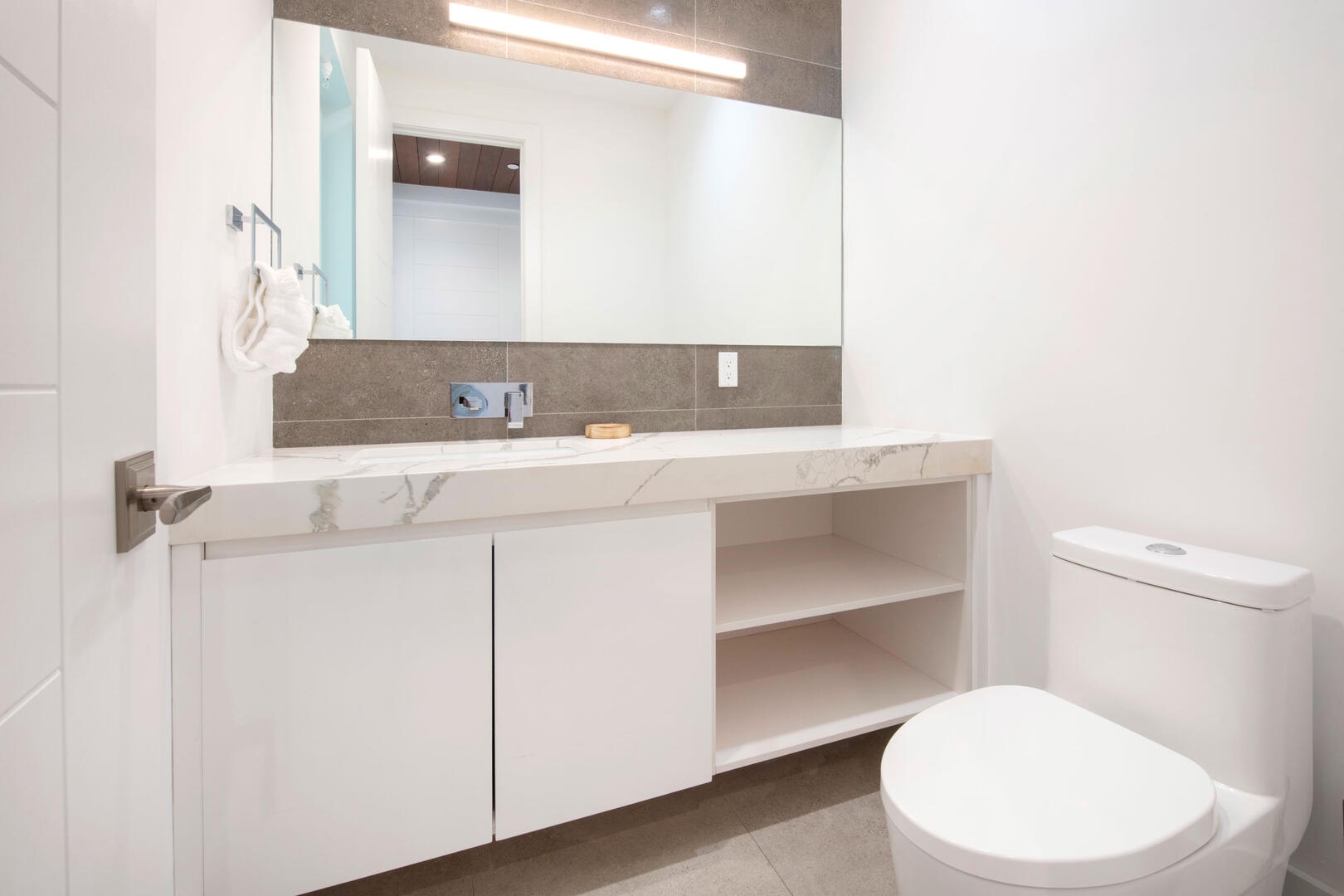Powder Room off the foyer.