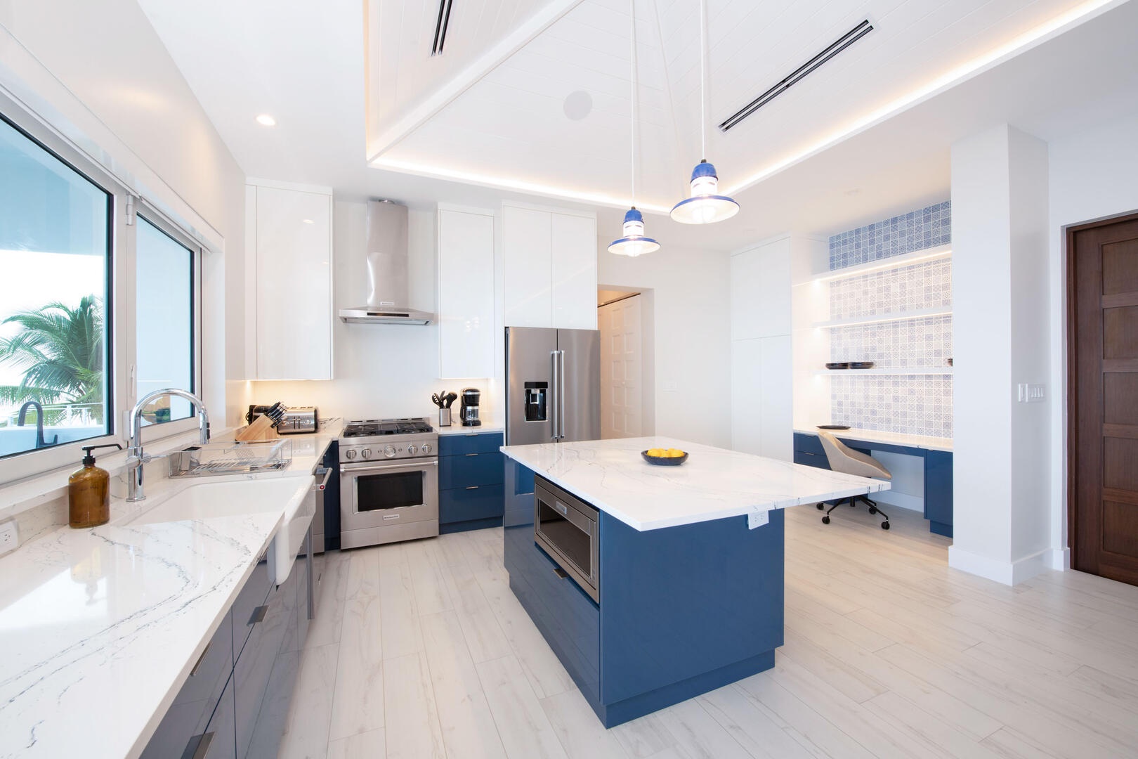 Kitchen with modern appliances.