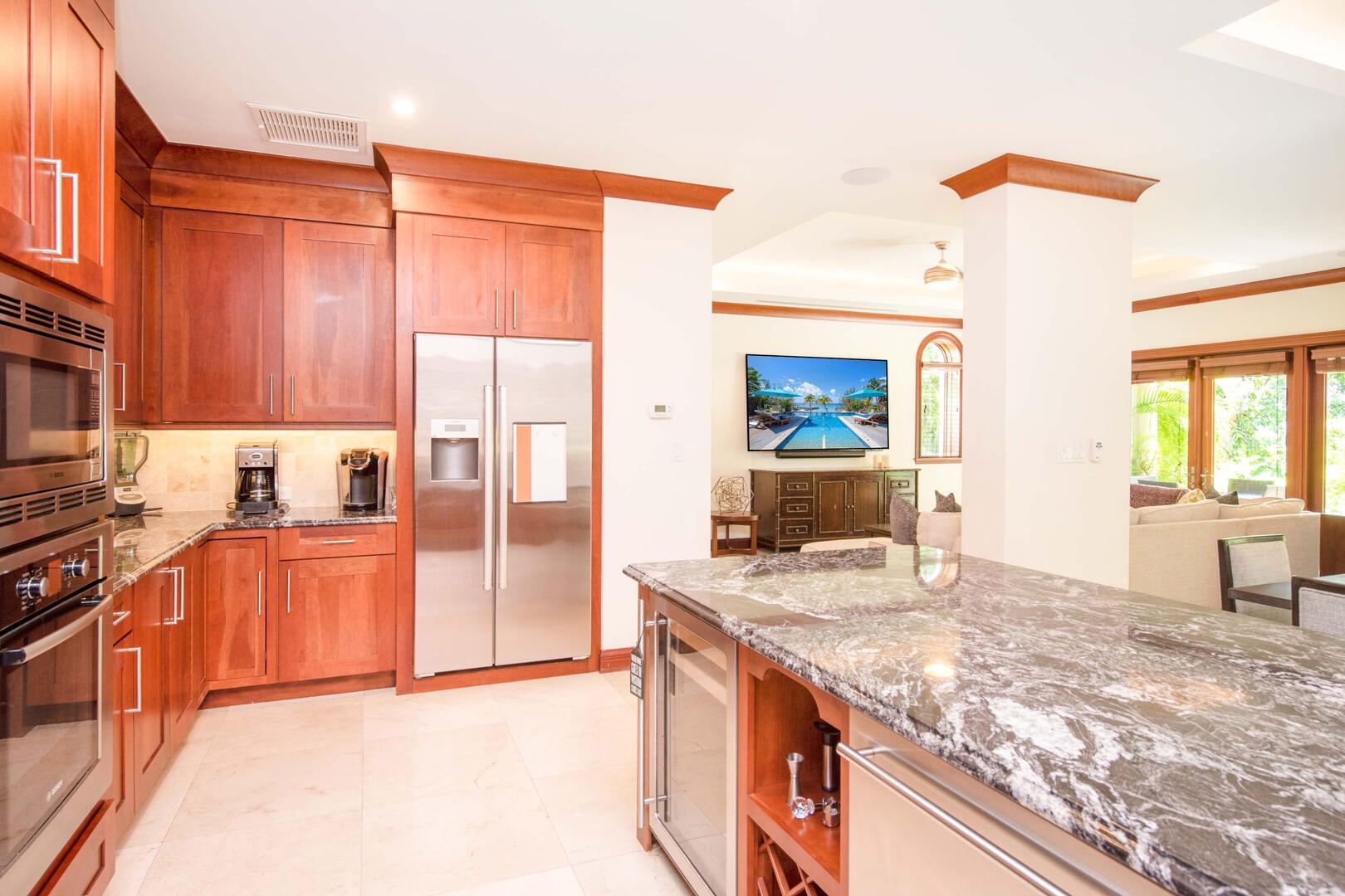 Kitchen with modern appliances.