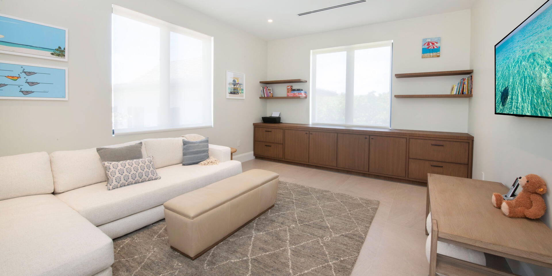 Kid's media den with SmartTV to stream your kid's favorite shows.