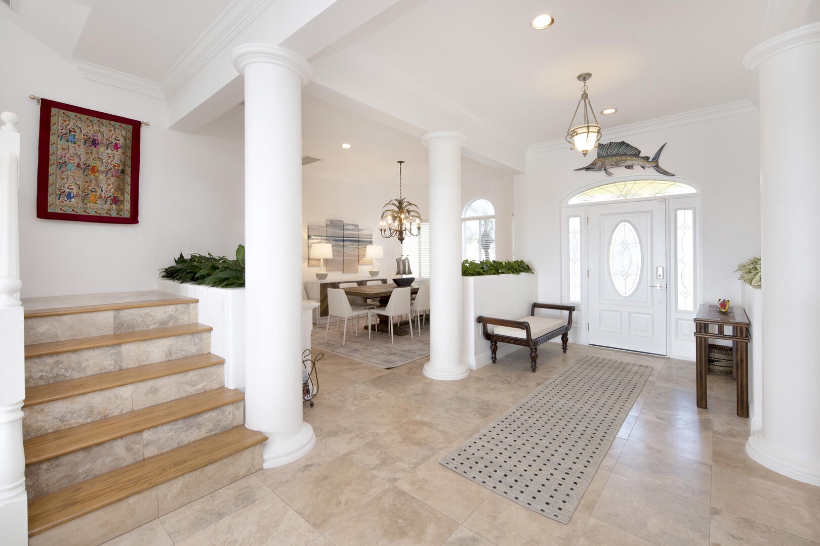 Stairs to the upper level bedrooms.