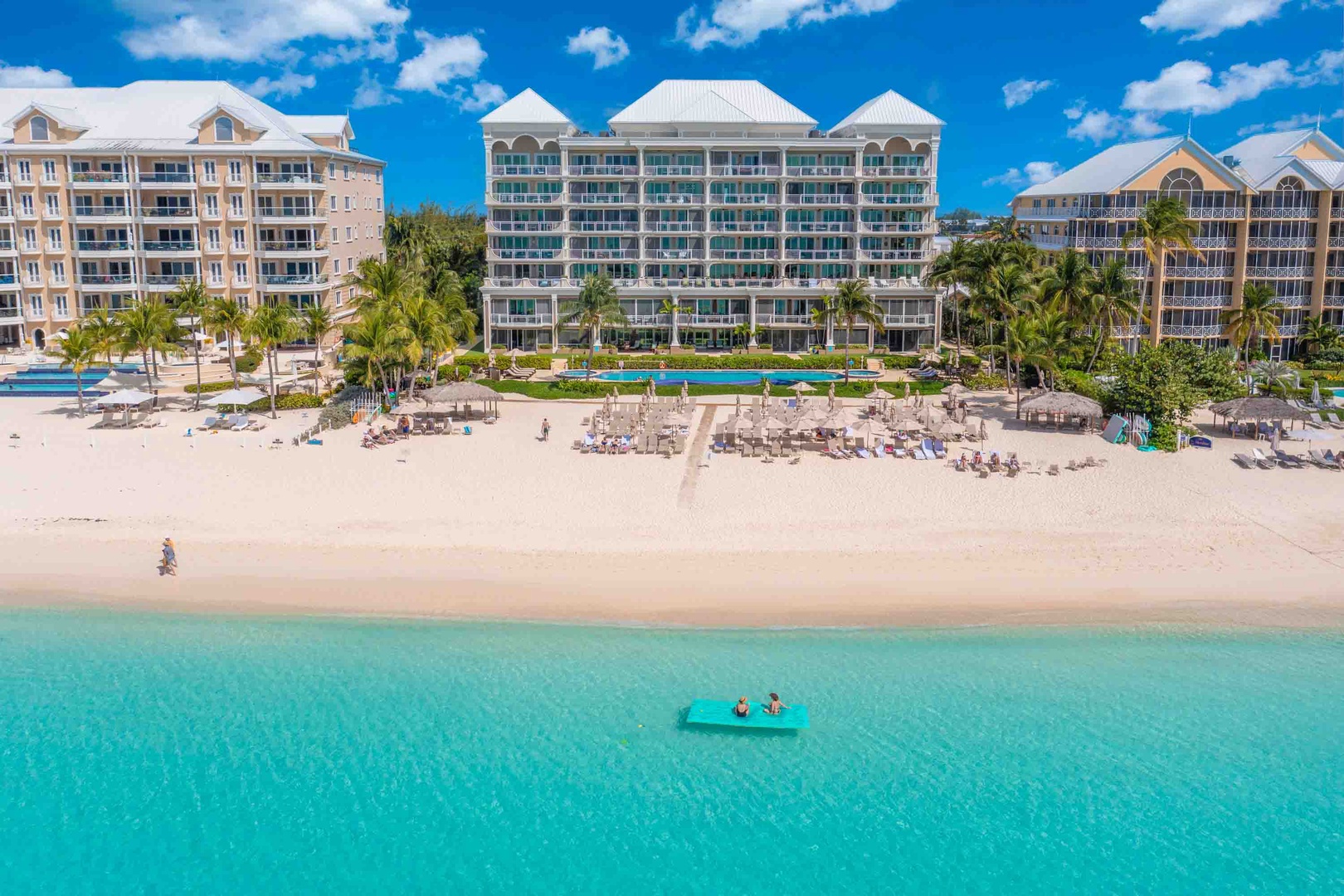 Beach service with sun beds and sunbrellas is set up daily for guests-only.