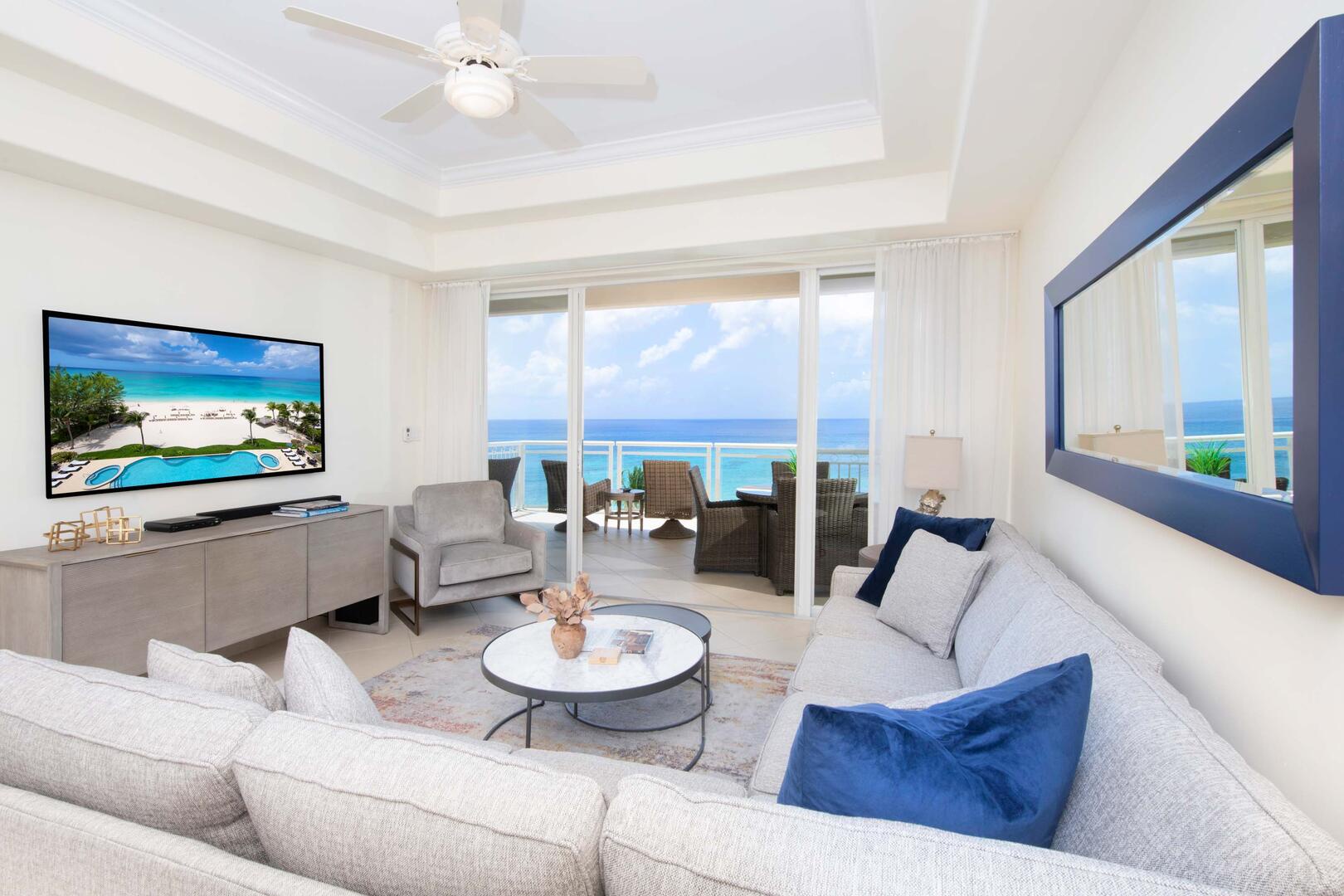 Living area with sectional sofa