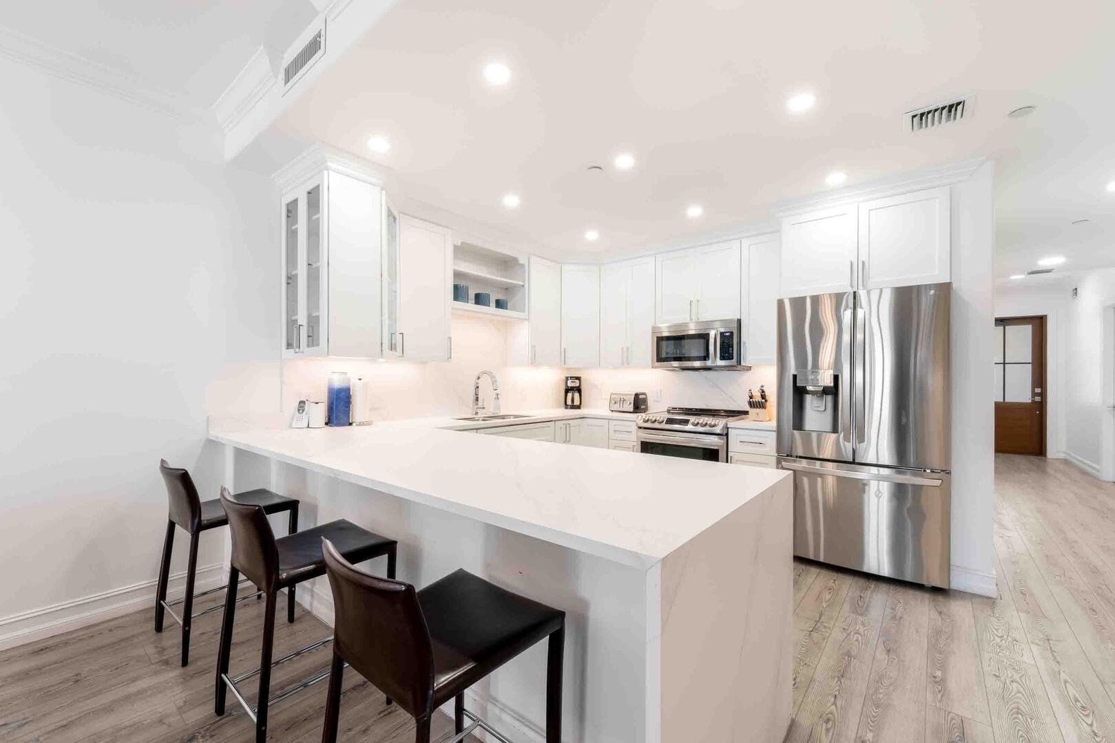 All cookware, dinnerware, flatware, and glassware is provided during your stay.