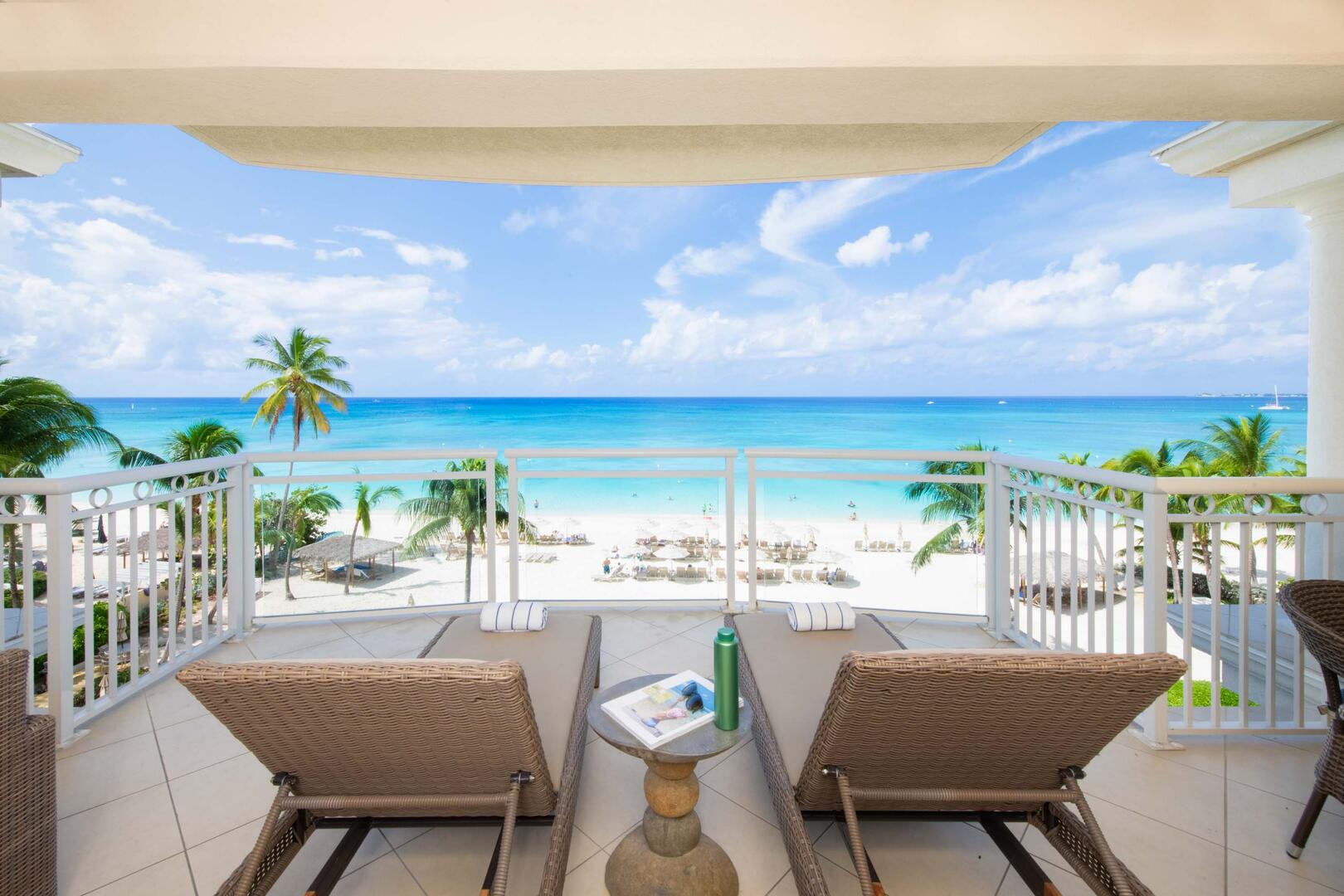 Enjoy elevated ocean views of Seven Mile Beach.