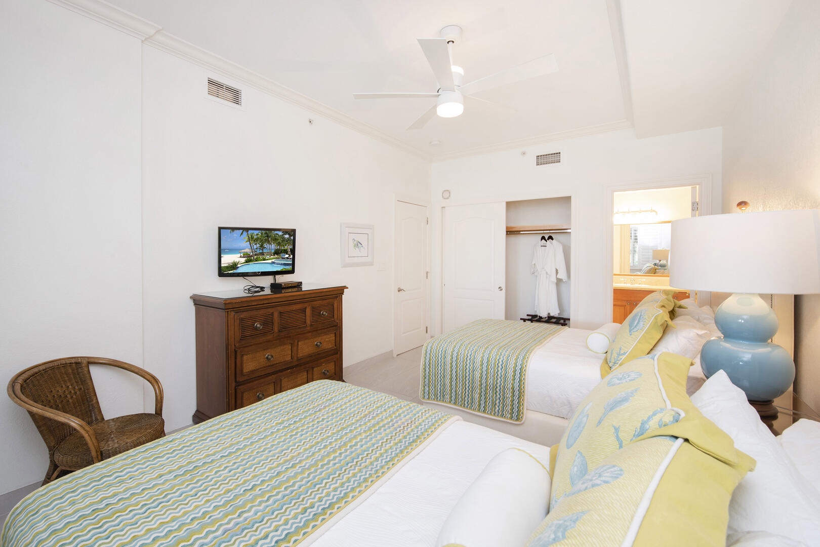 Bedroom 3 with HD cable tv and ensuite.