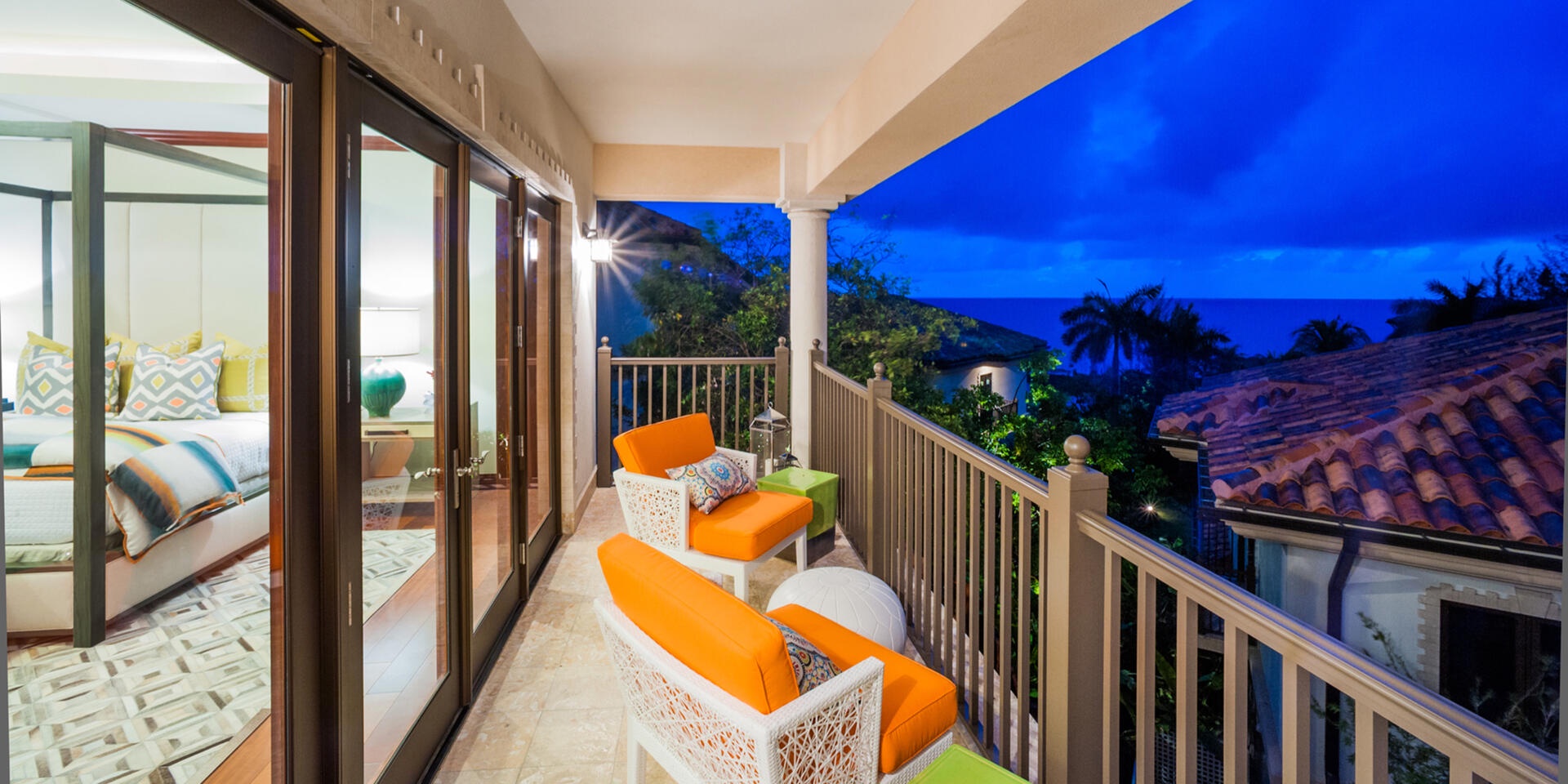 Private balcony off the master suite.