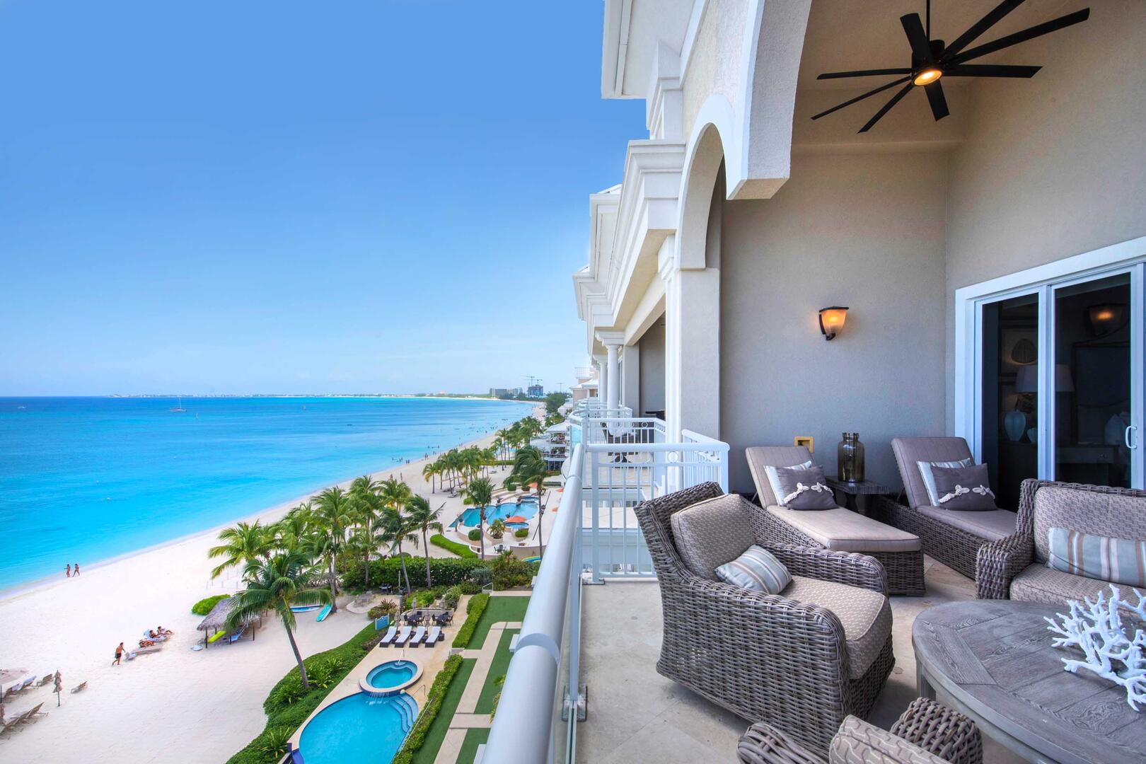 Balcony beachfront view.
