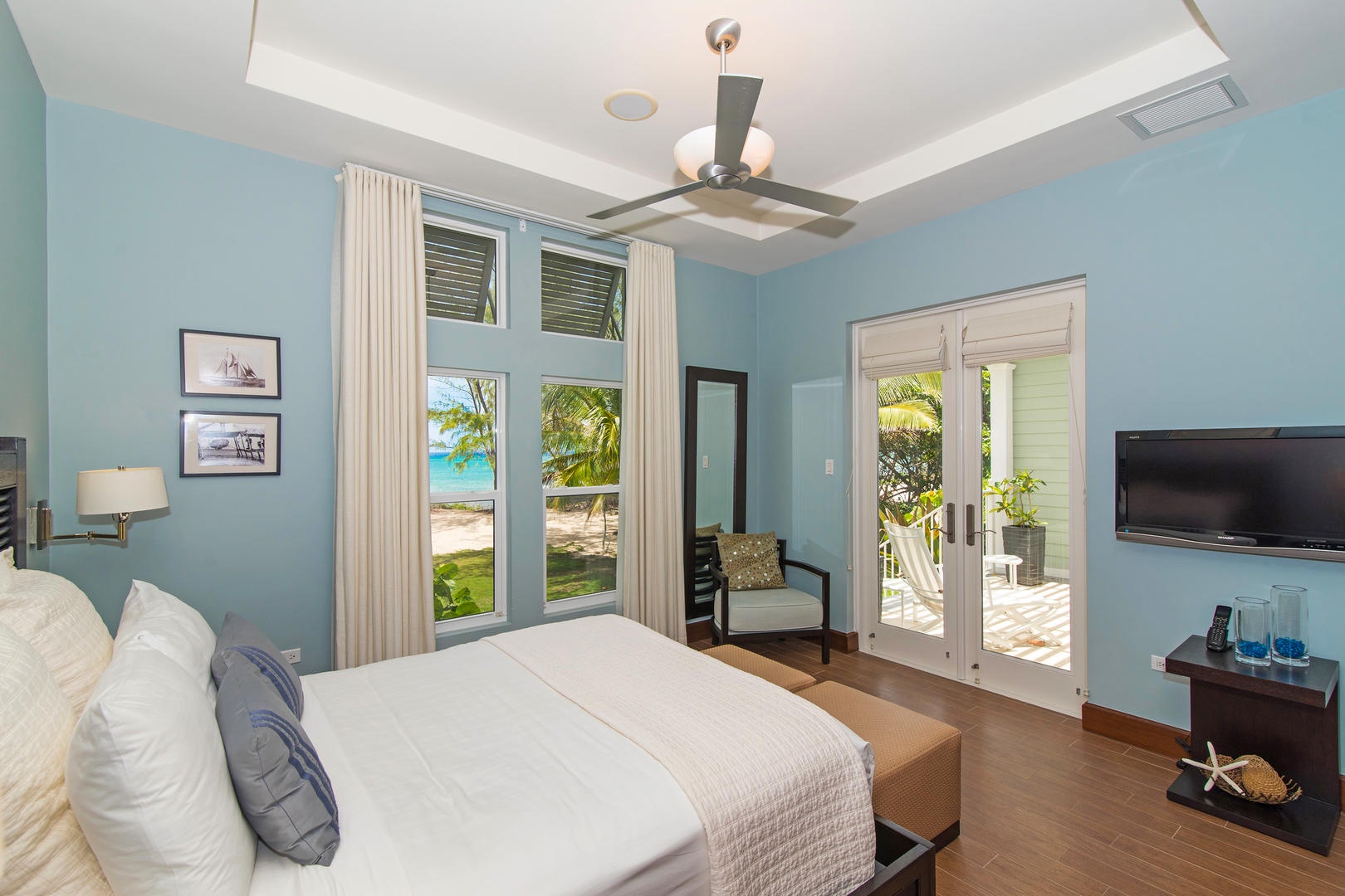 One of the guest bedrooms.