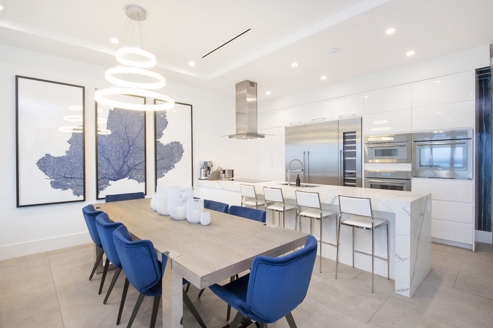 Dining area with seating for 8.