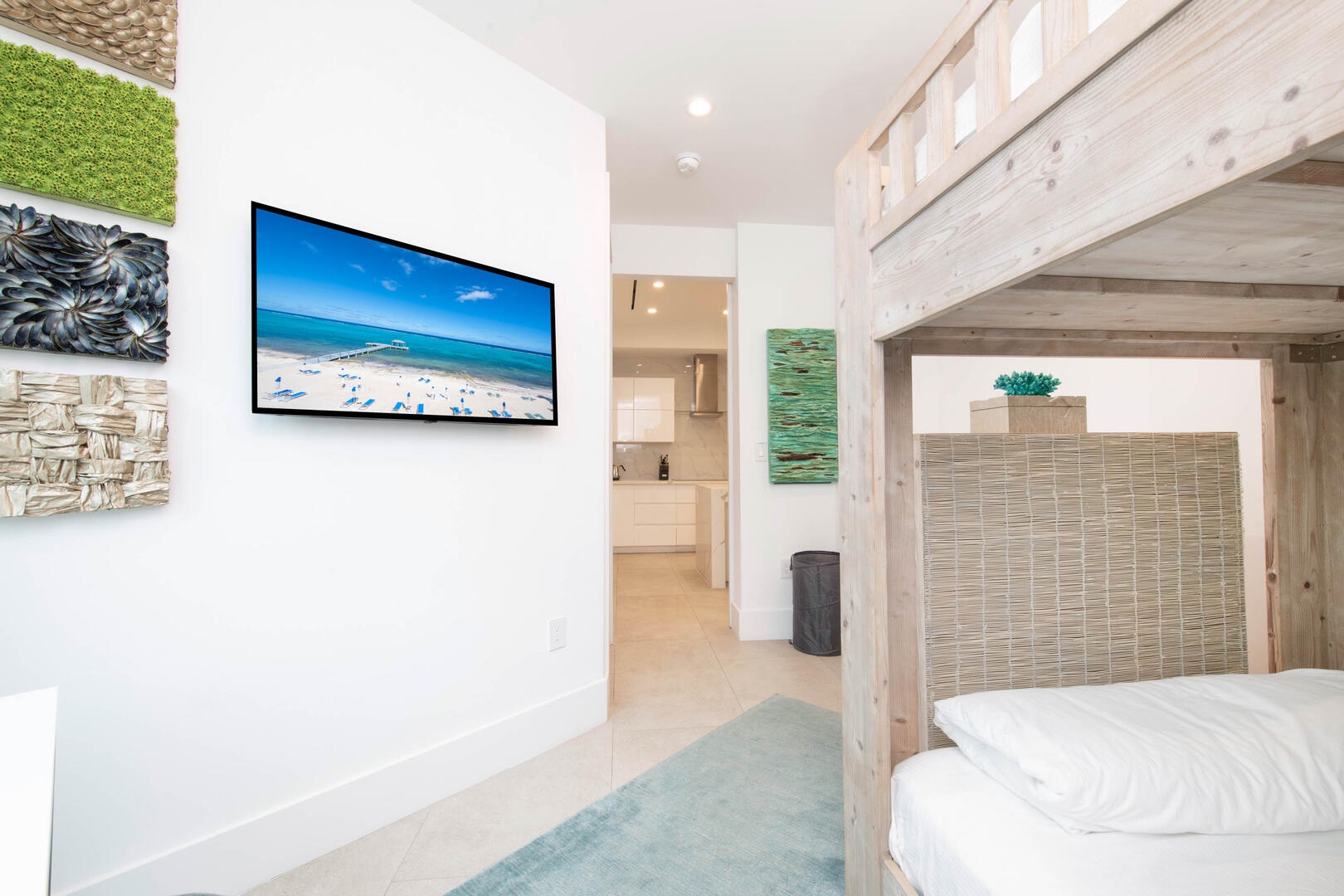 Bunk suite with television perfect for kids.