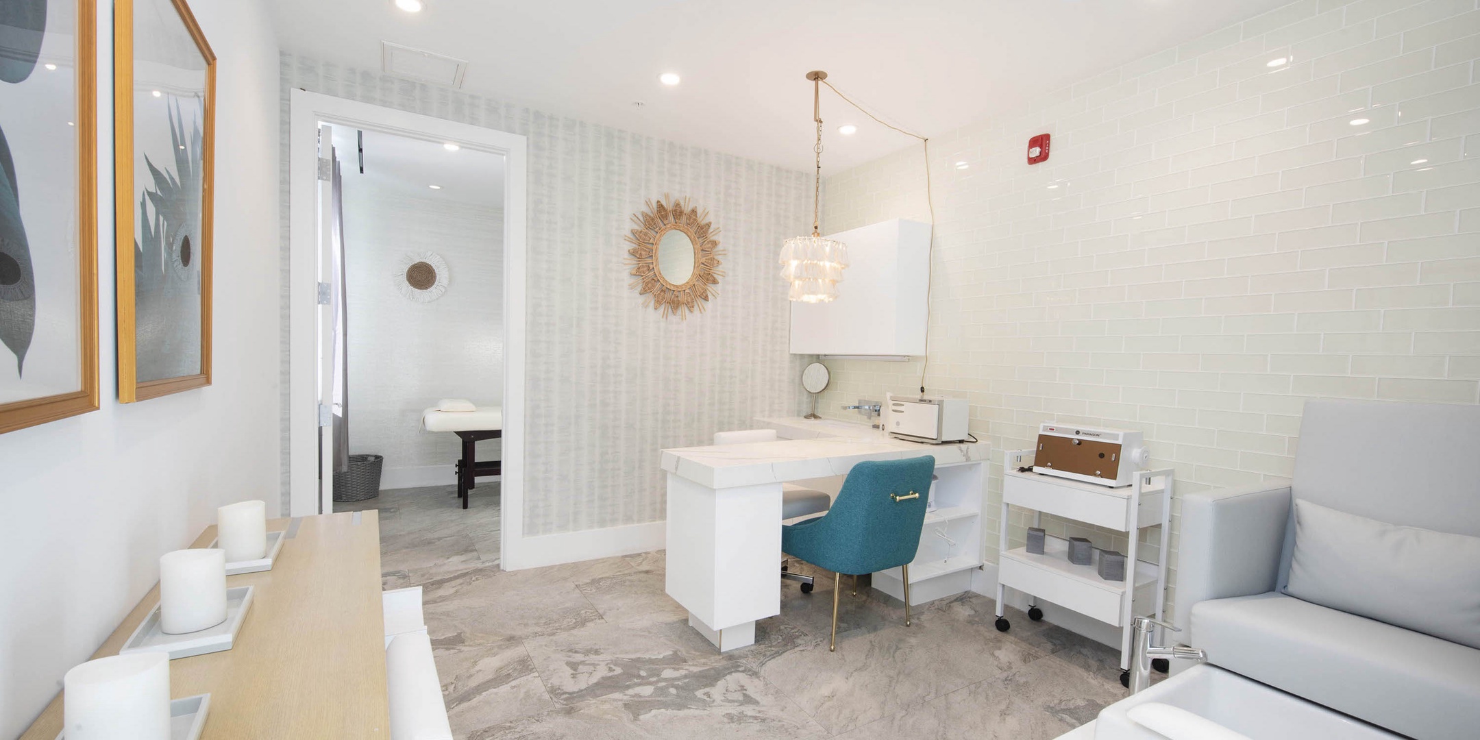 Spa suite for massage treatments or mani-pedis.