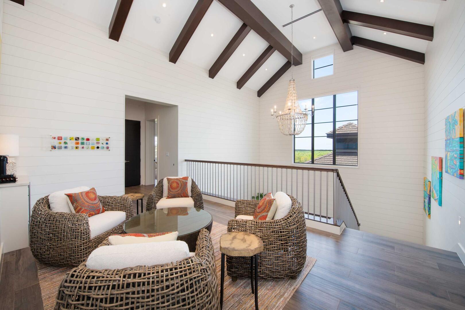 Upper Level Landing with seating.