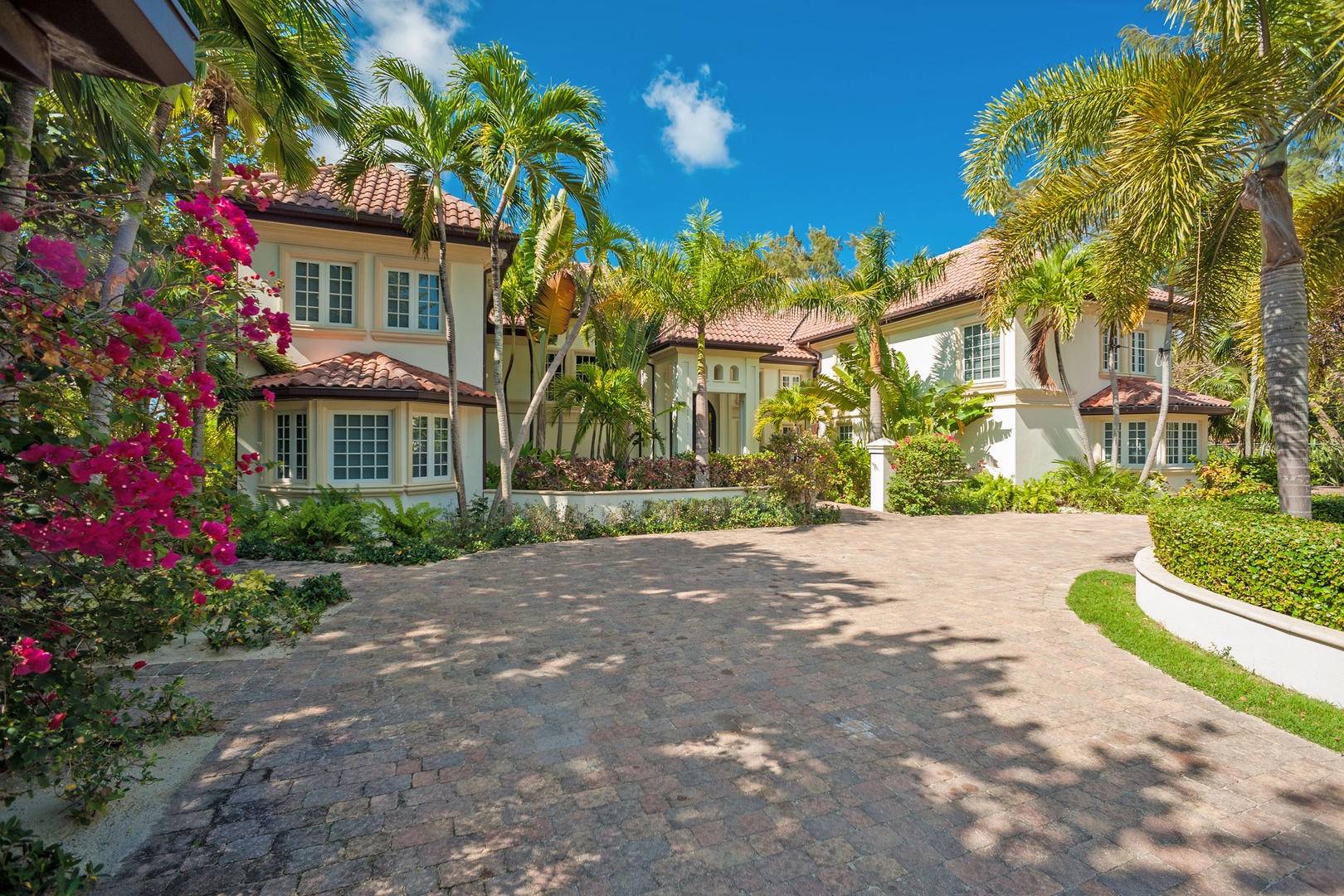 Coconut Walk's gated driveway with plenty of room for off-street parking.