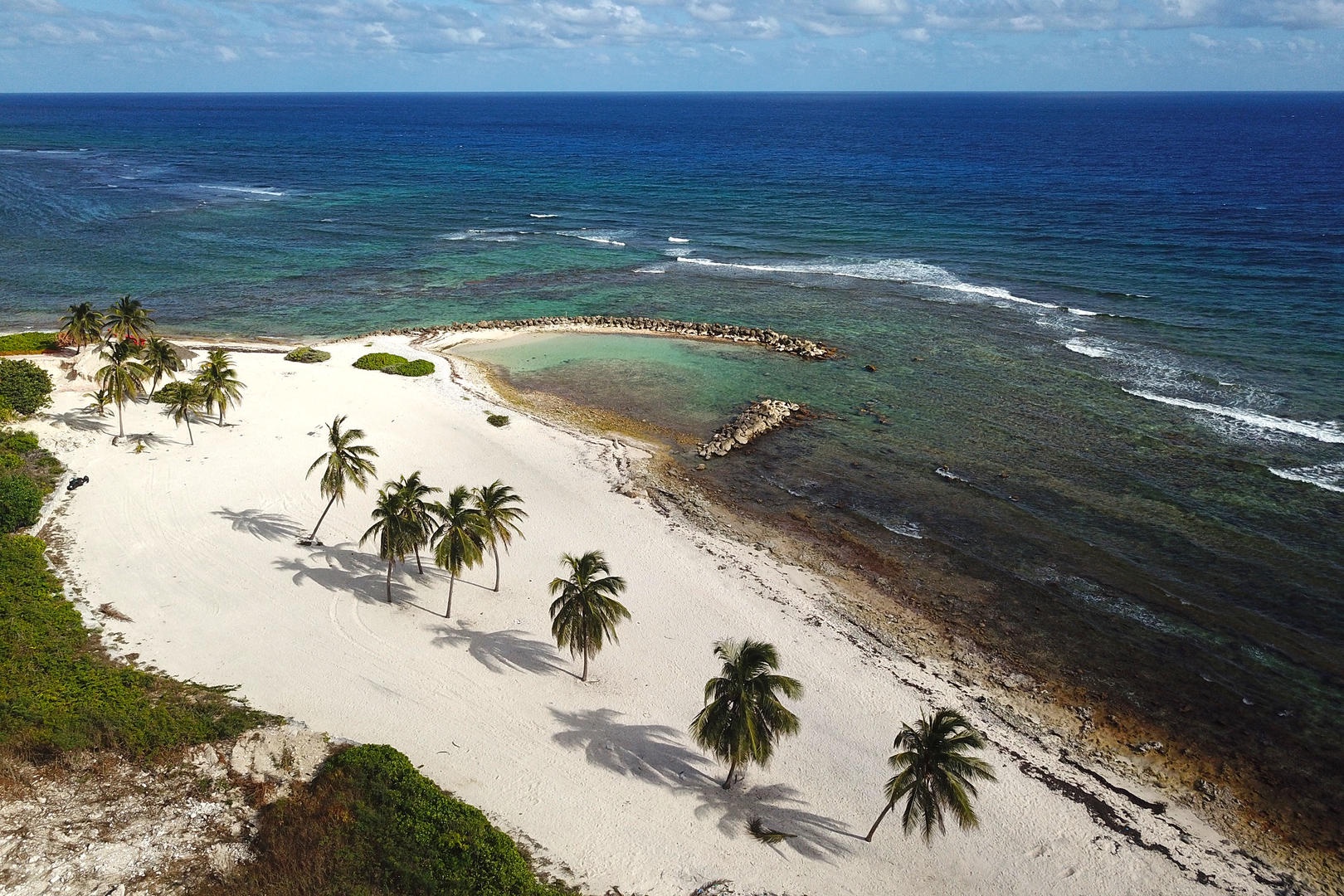 Beautiful beach just down the street from On the Rocks.