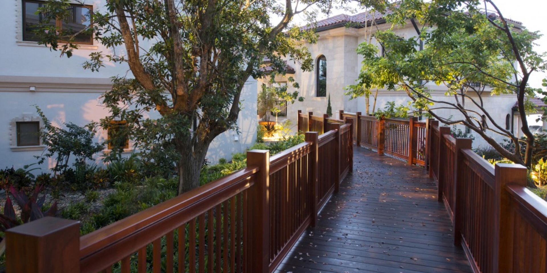 Footpath to the beach and pool.