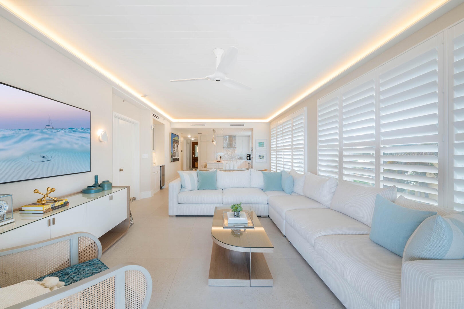 Living area with sectional