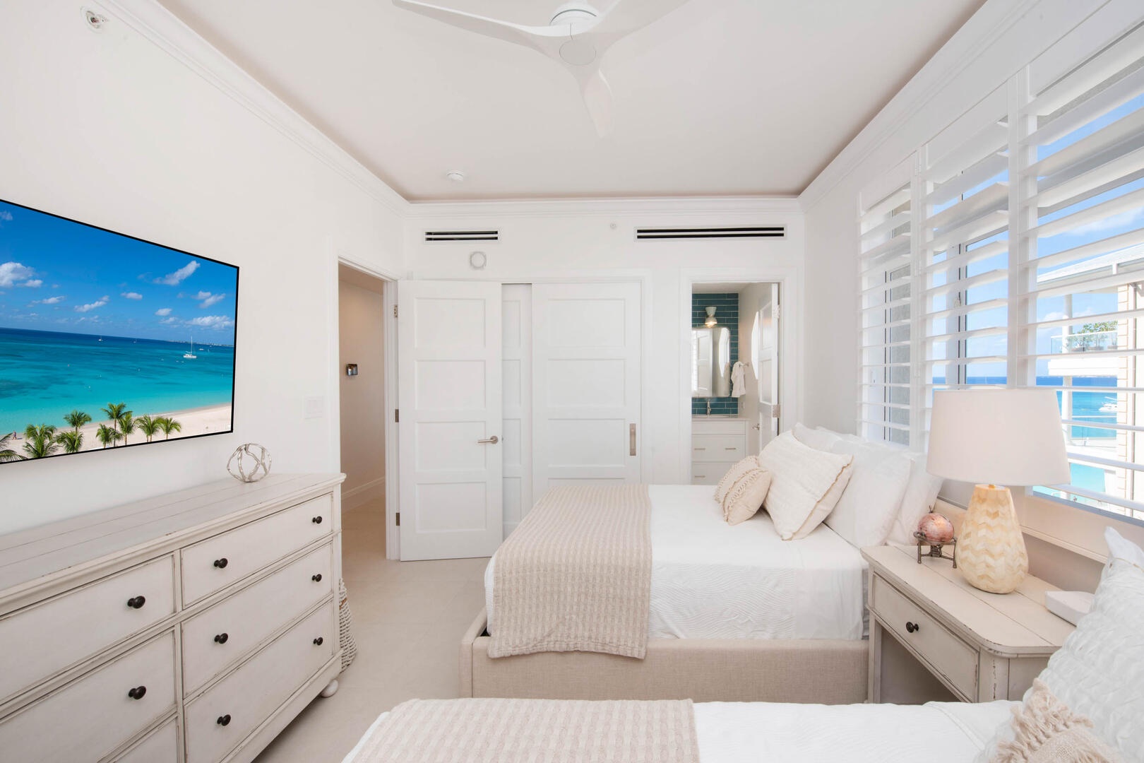 Guest Suite 2 with television.