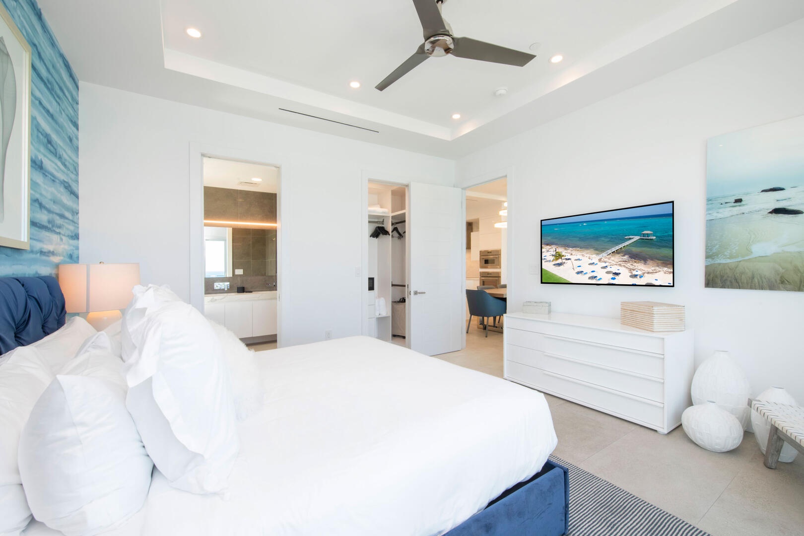 Primary Suite with television.