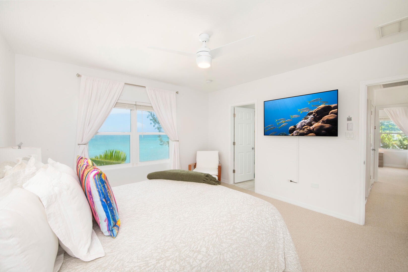 Primary Suite with television.