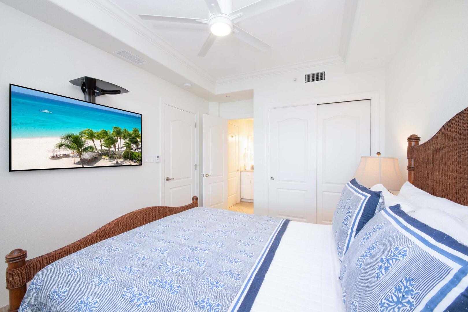 Guest suite with television.