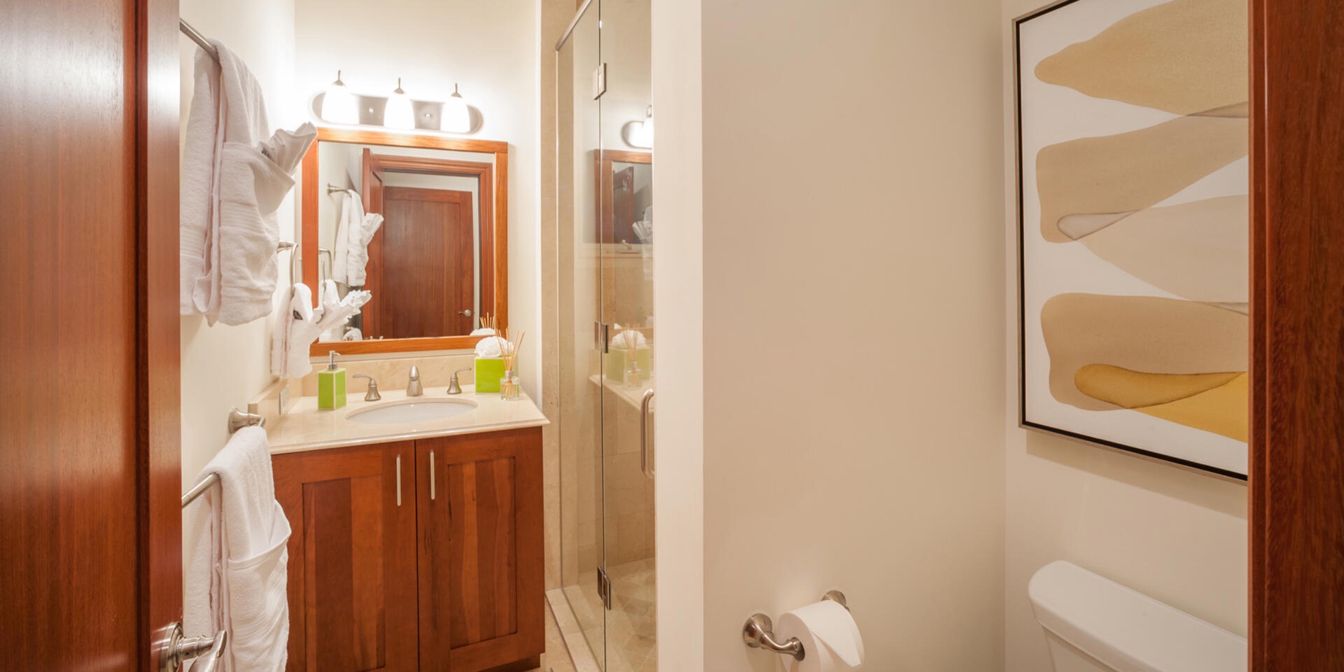 Guest Suite 1 bath with shower.