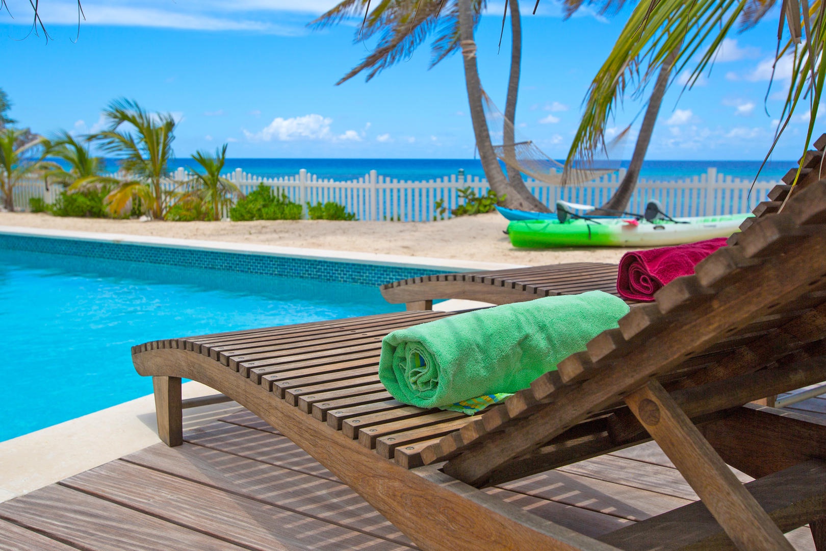 Grab your nice shades and spend a day by the private pool.