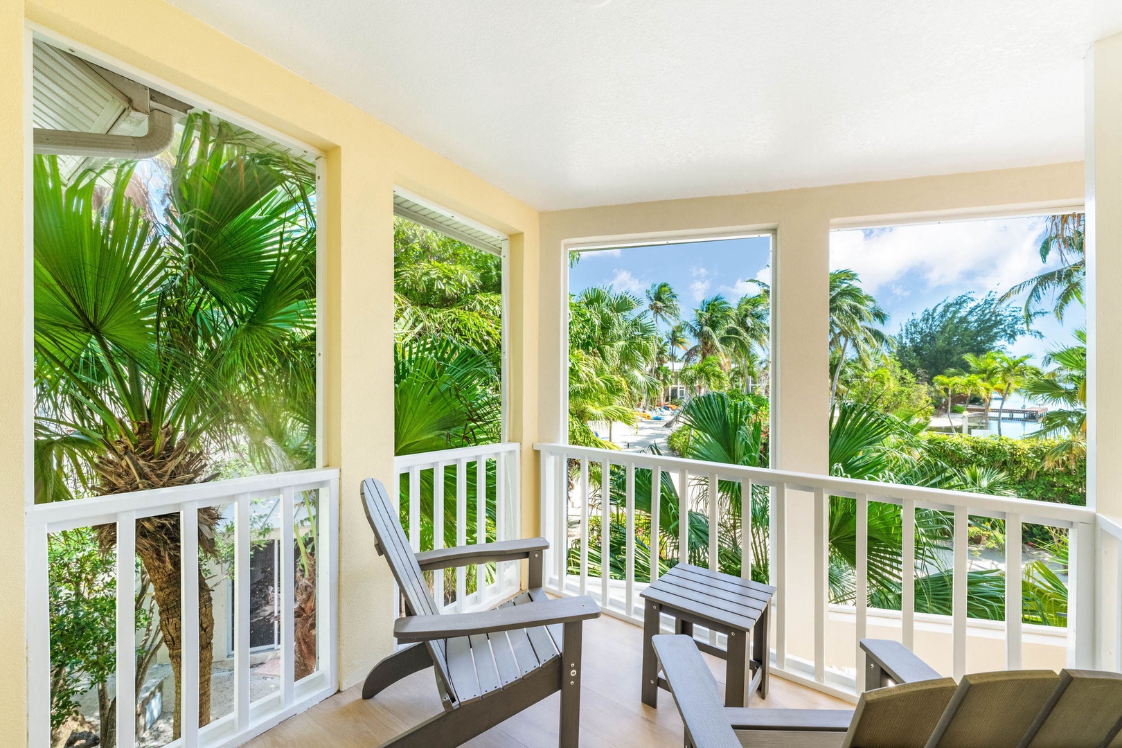 Private balcony off of Bedroom 2.