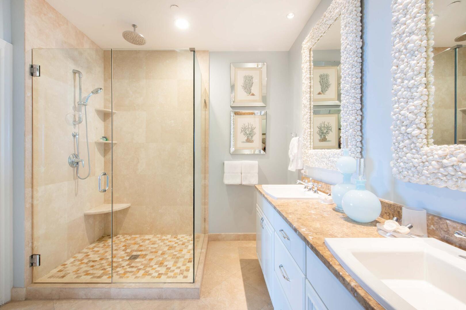 Master bath with walk in shower.