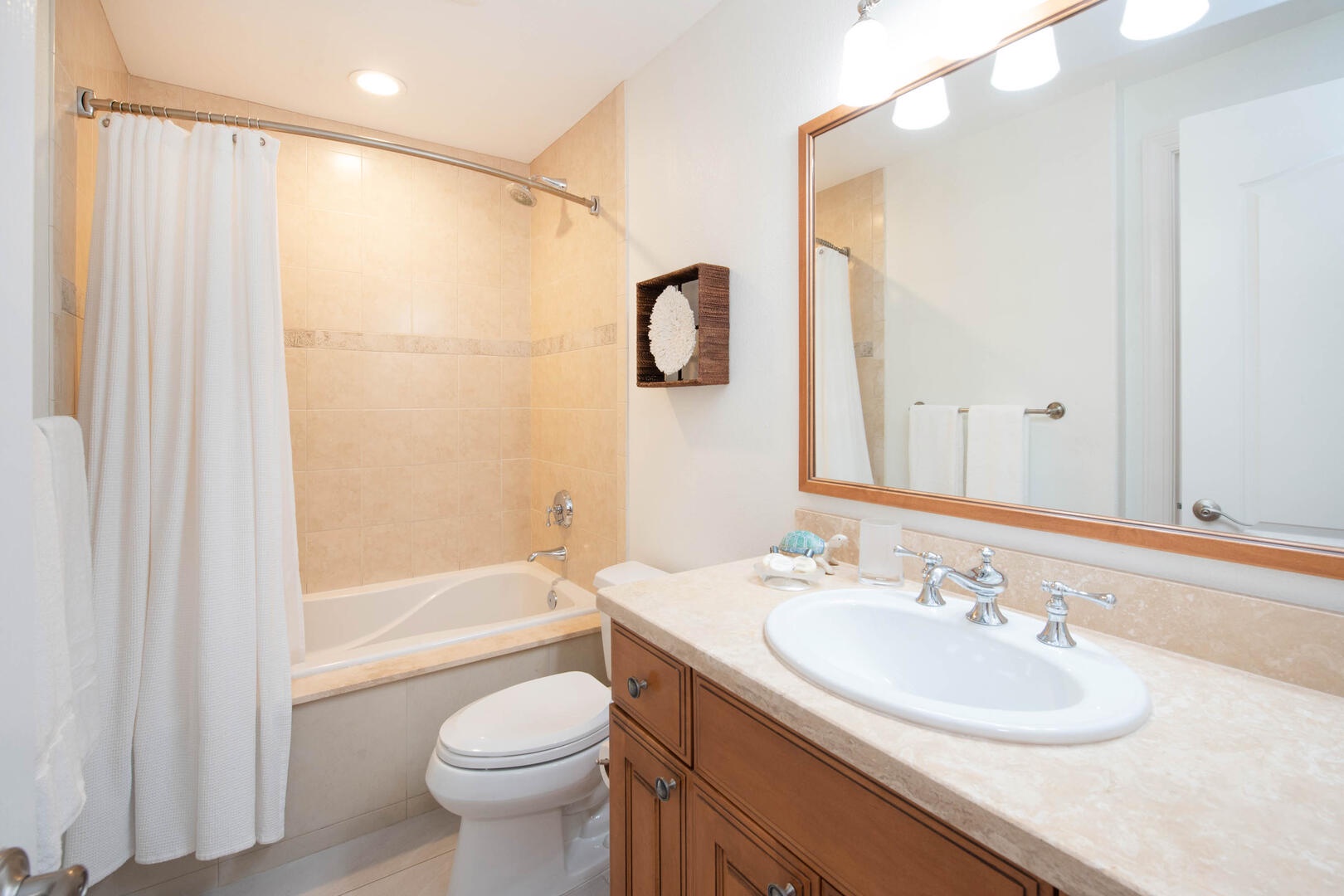 Bedroom 2 ensuite with shower bath.