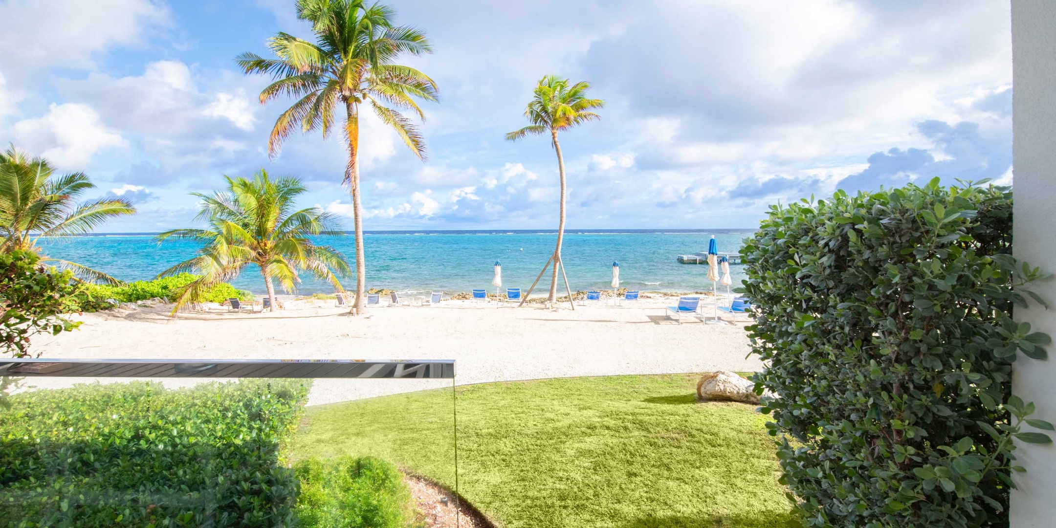Walkout access to the beach from the ocean terrace.