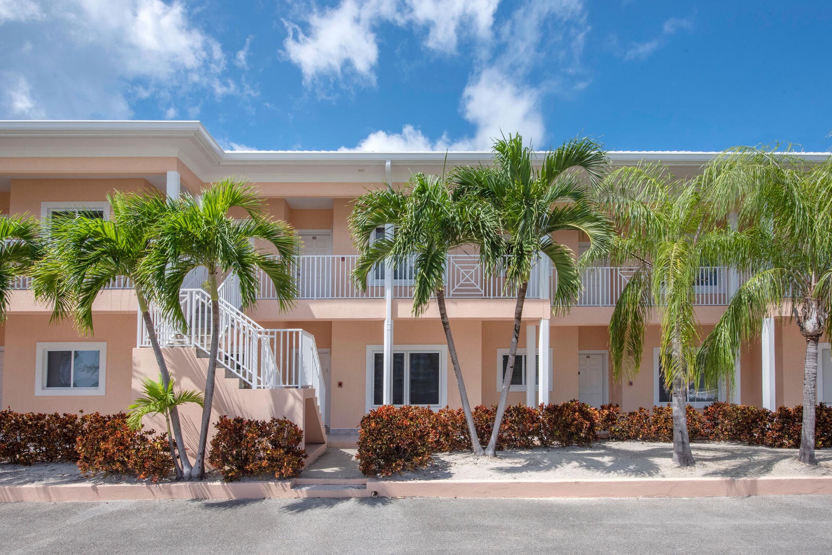 The condo's front entry.