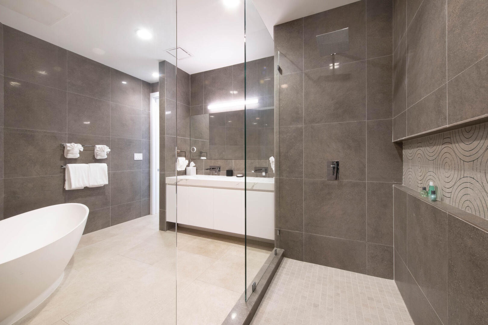 Primary ensuite with shower