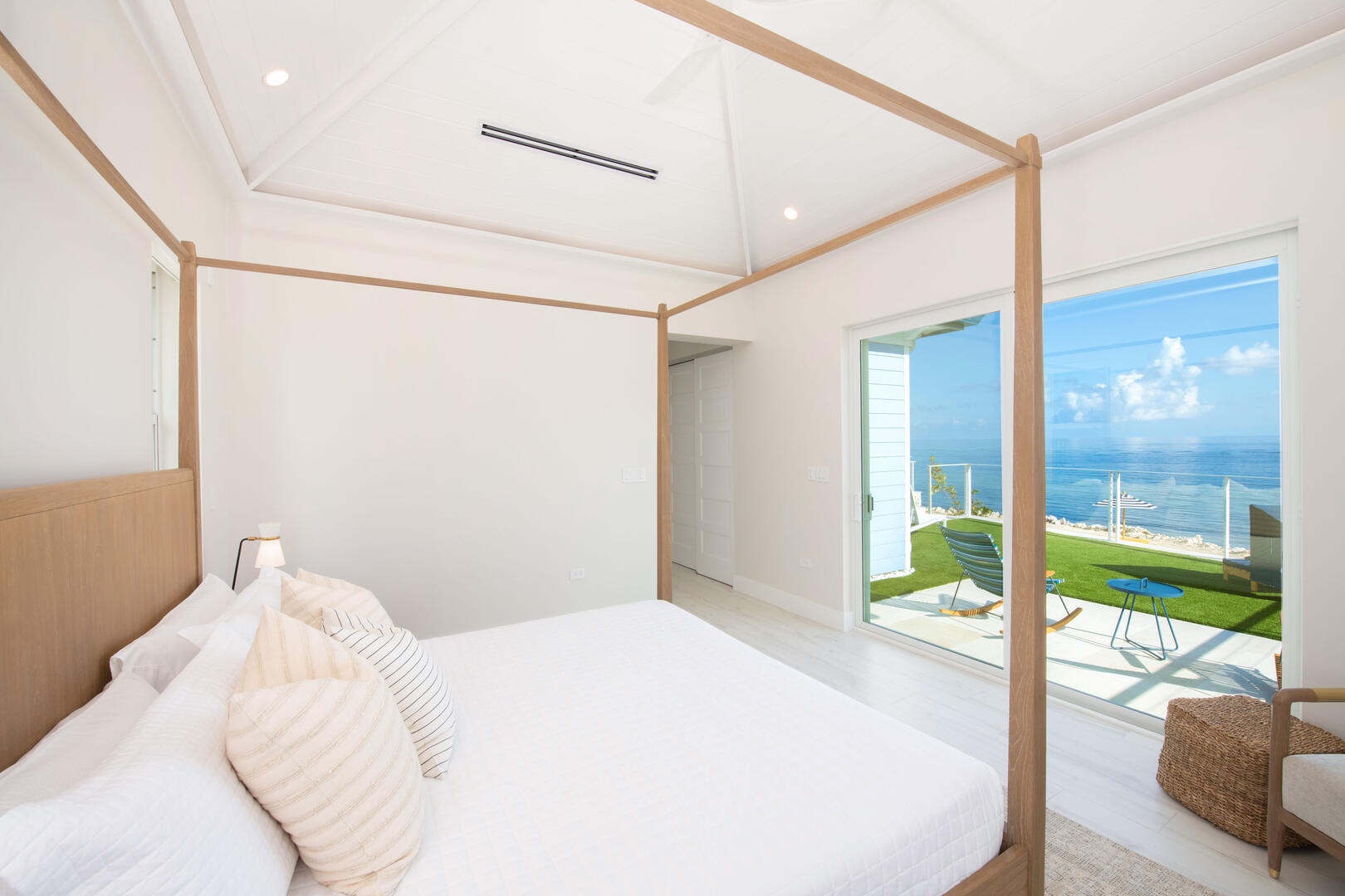 East suite with king bed.