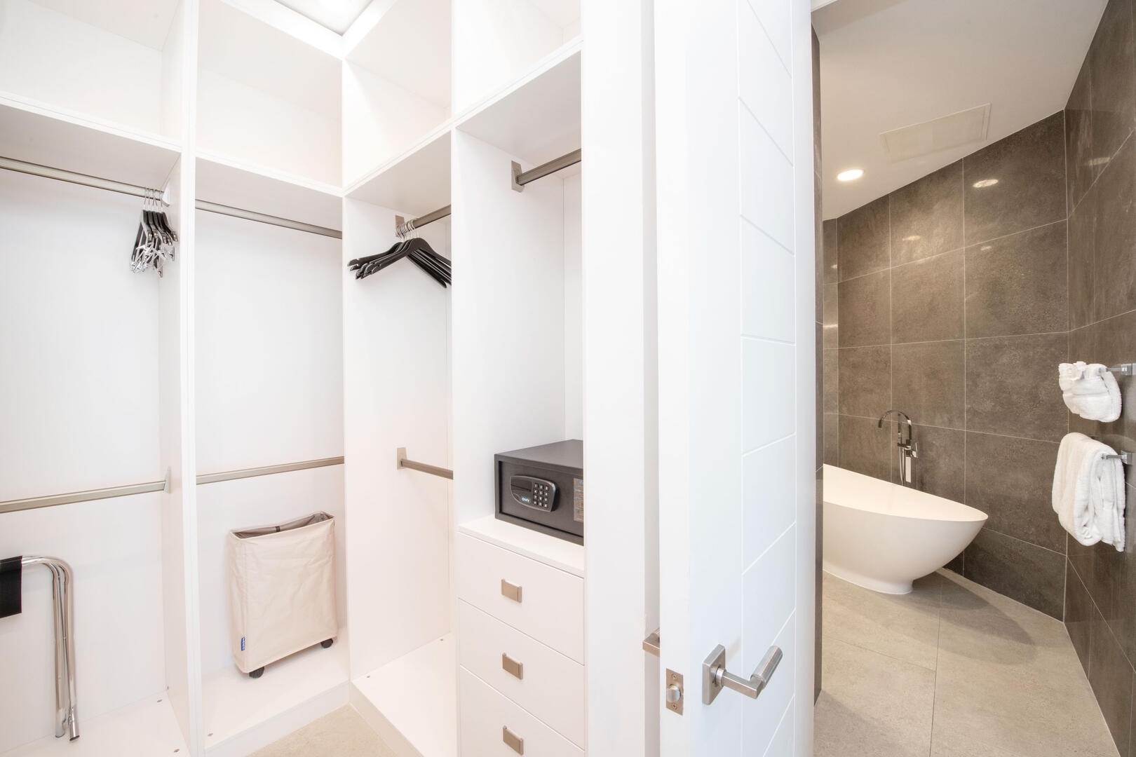 Primary Suite walk-in closet.