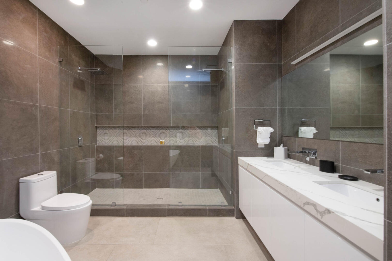 Primary Suite ensuite bathroom with walk-in shower.